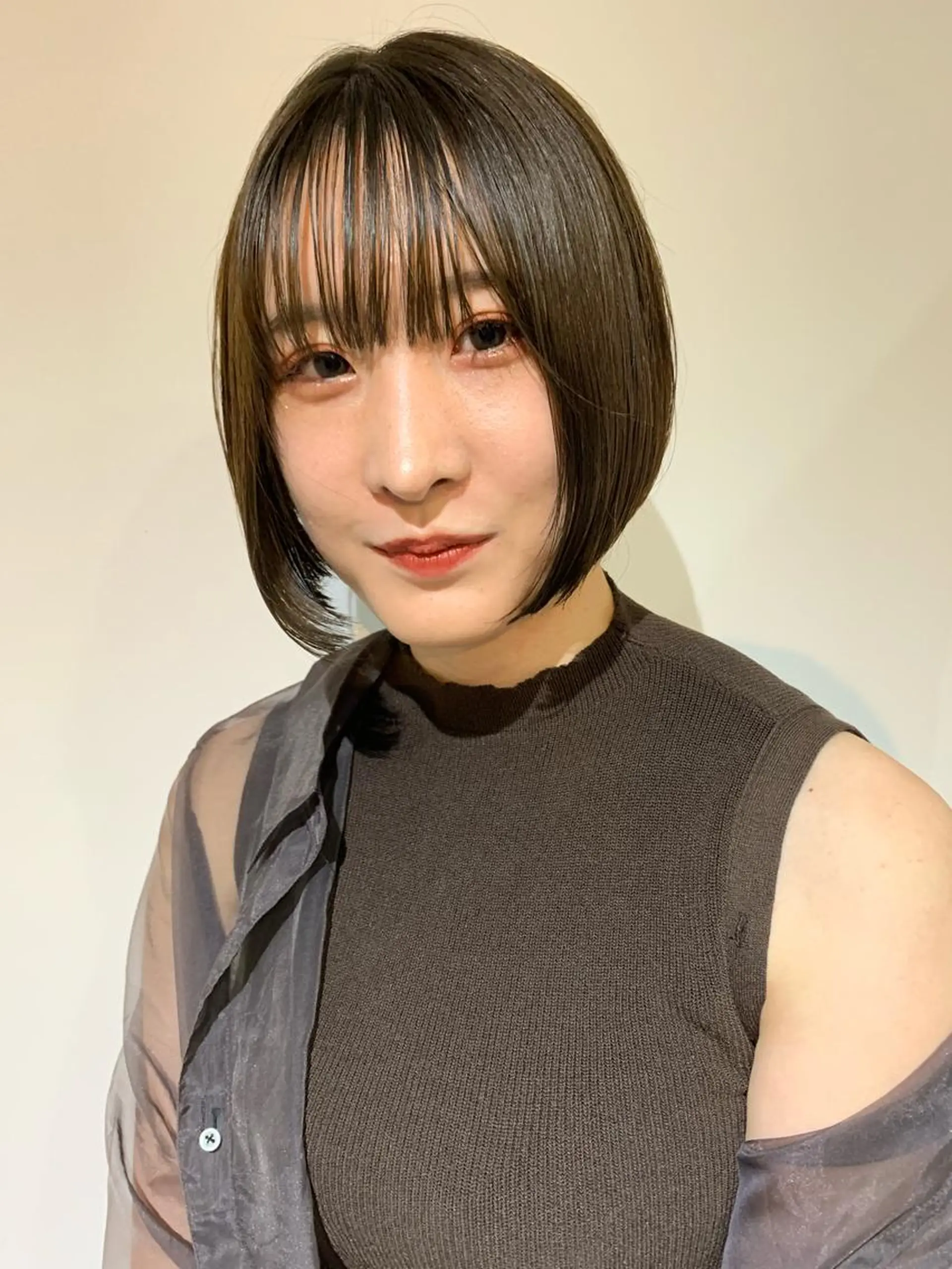 ミディアム ボブ OLTI所属・中村 勇星のヘアスタイル