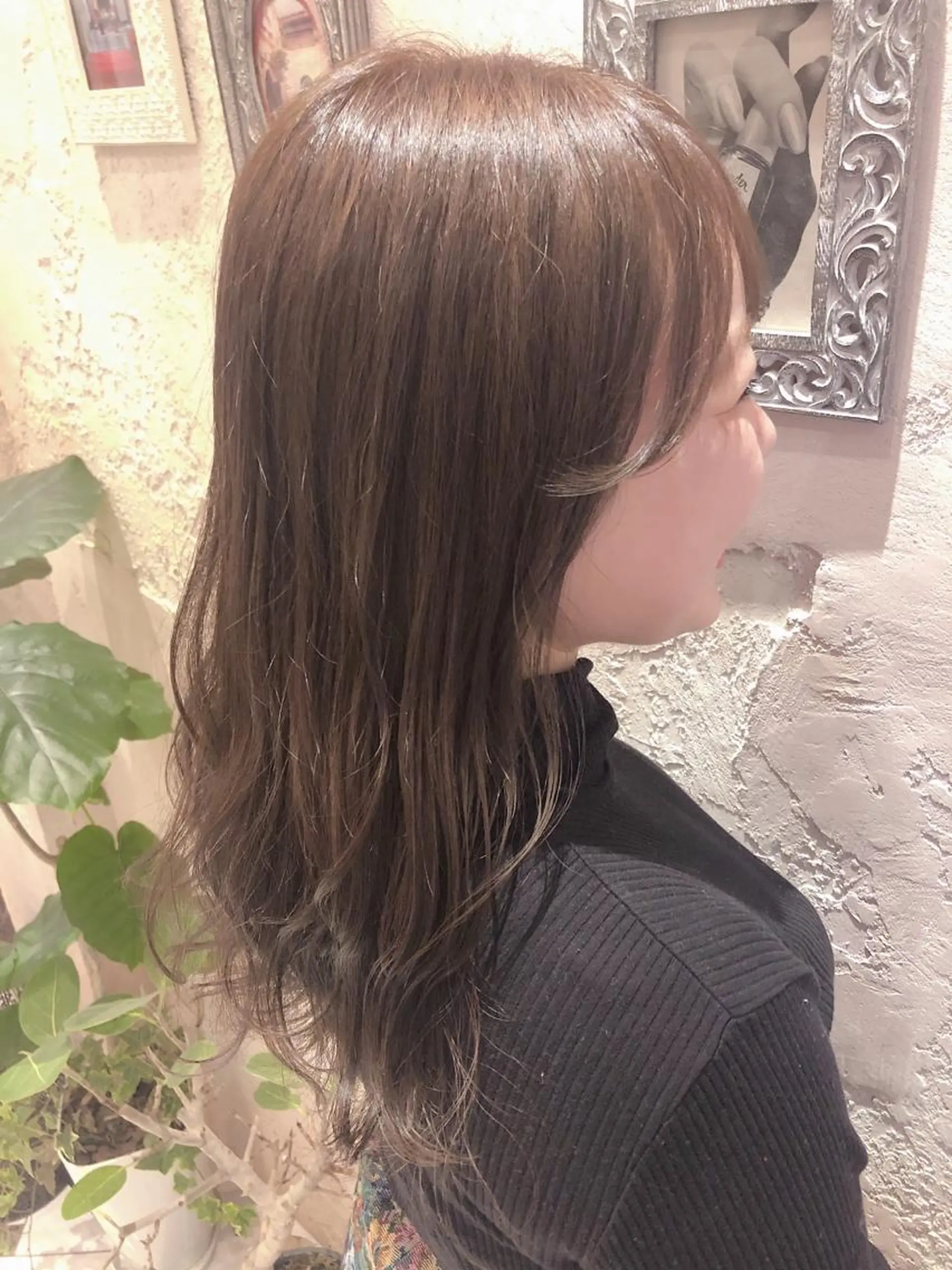 ミディアム カット ヘアカラー トリートメント 代表山口ひな 髪質改善のプロのヘアスタイル