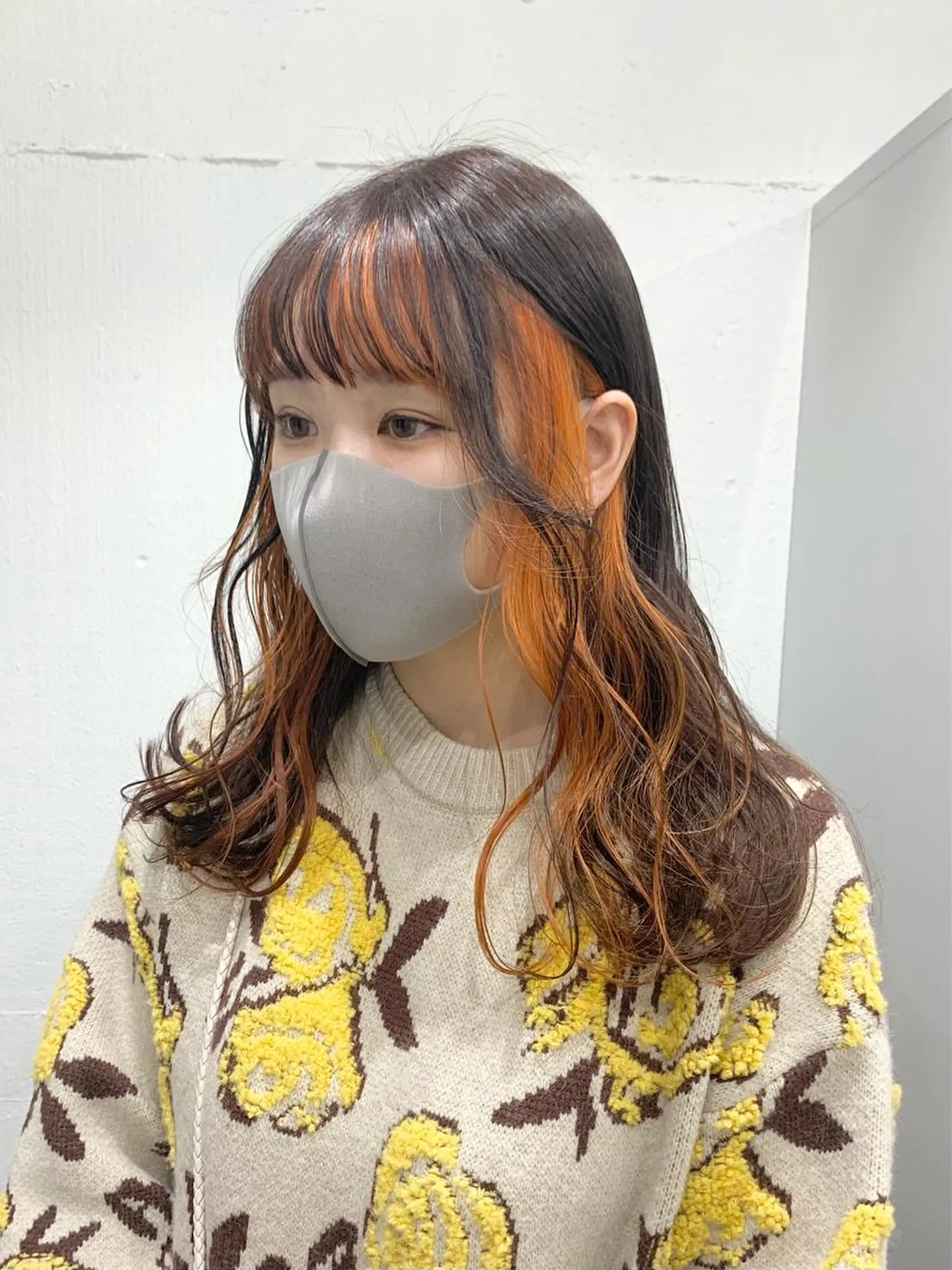セミロング カラー ヘアアレンジ ヘアカラー トリートメント ヘアセット ニュアンスハイトーン 🌙サイダサキのヘアスタイル