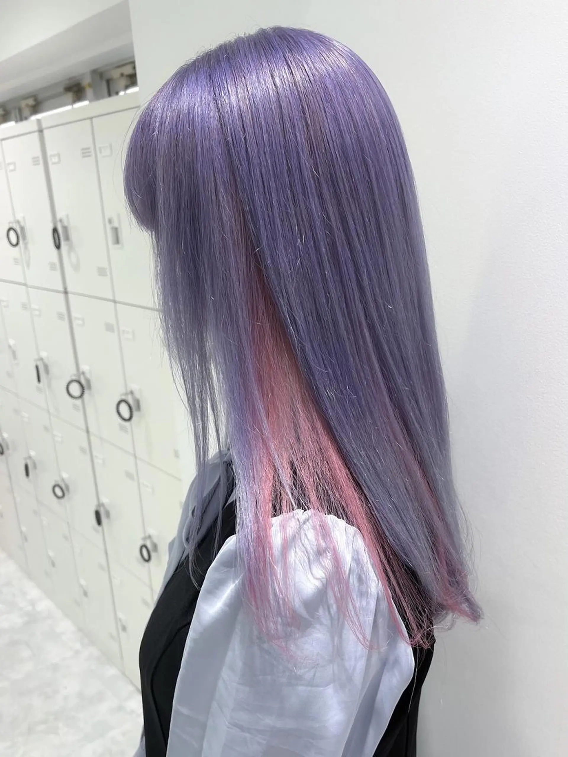 セミロング ヘアカラー トリートメント 🎀愛されピンク ラベンダー💜ゆいのヘアスタイル