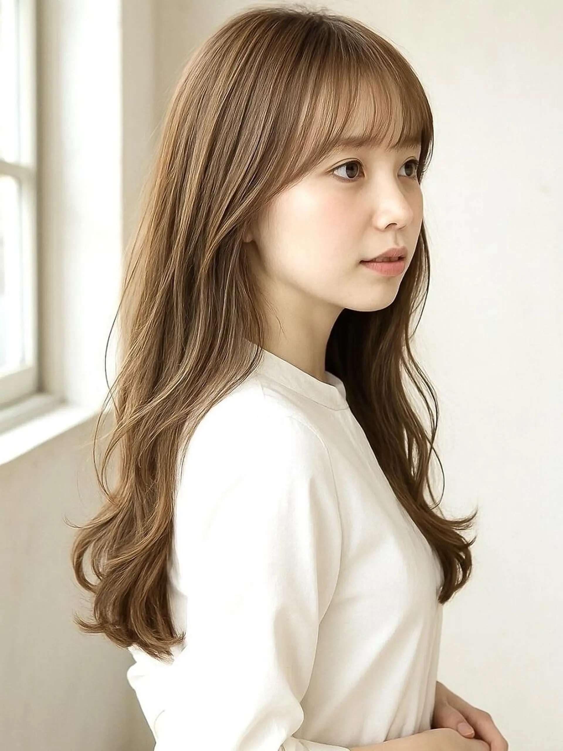 ロング カラー ヘアカラー トリートメント 骨格補正似合わせ カット阿部建のヘアスタイル