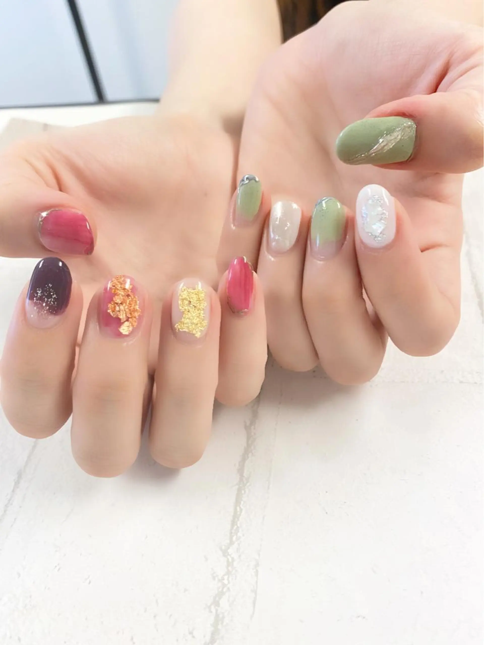 カラー ネイル ニュアンスネイル KIREIE NAILSのネイルデザイン