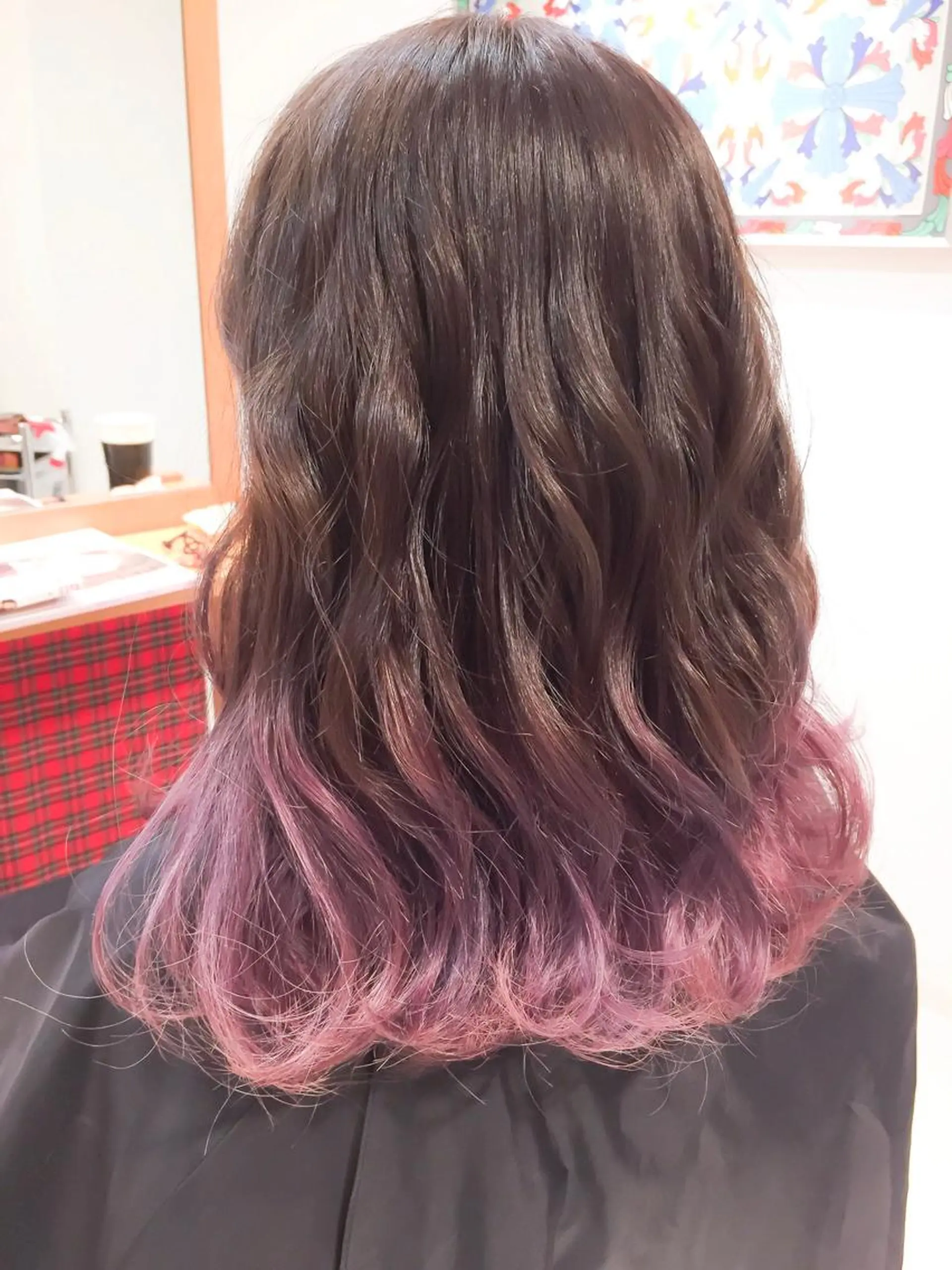 ミディアム カラー グラデーションカラー ピンクカラー モテ髪透明感❤️ デイズヘアカラーのヘアスタイル