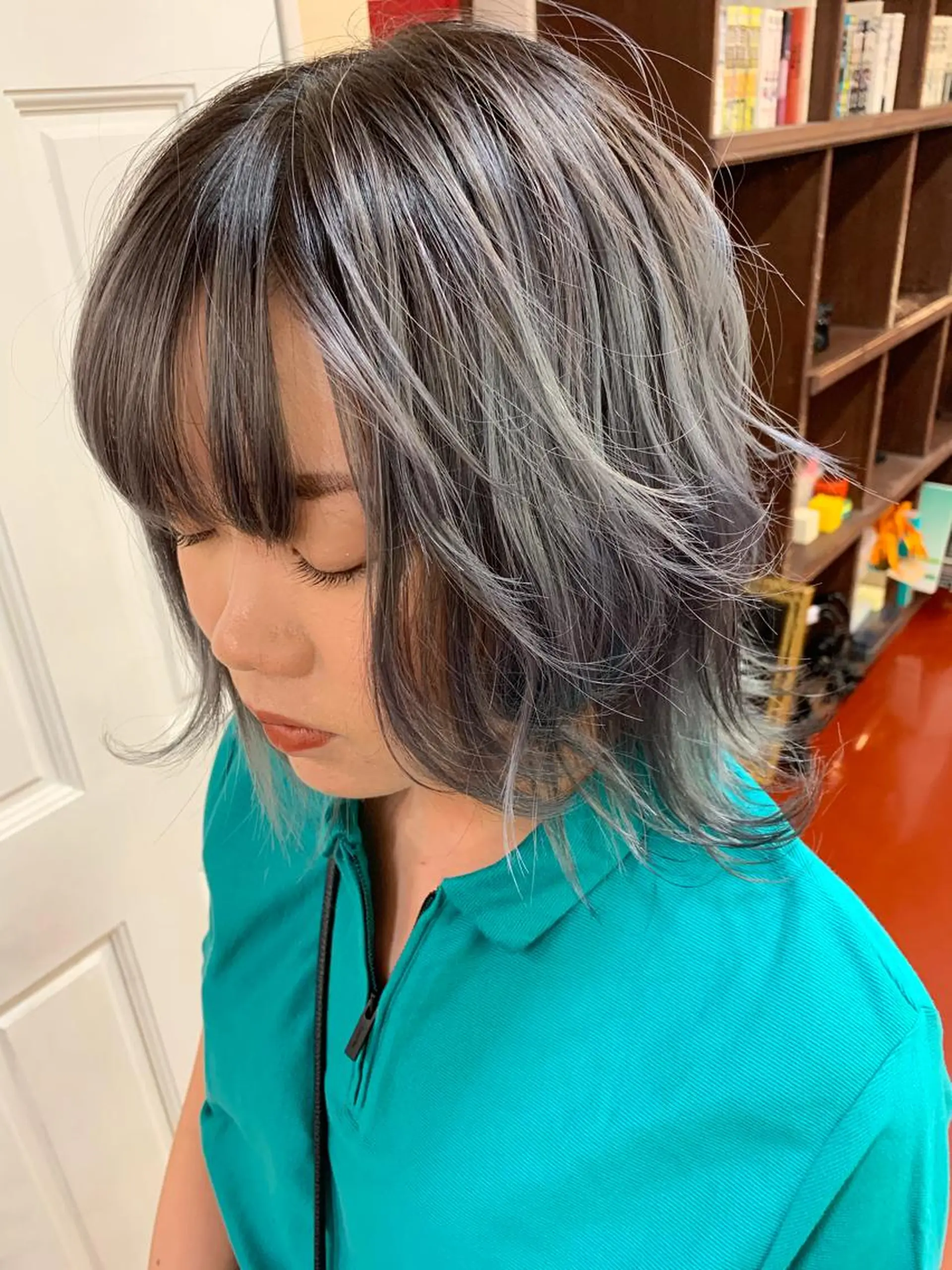 ミディアム カラー ピンクベージュ/新潟 万代/高橋桃葉🍑のヘアスタイル