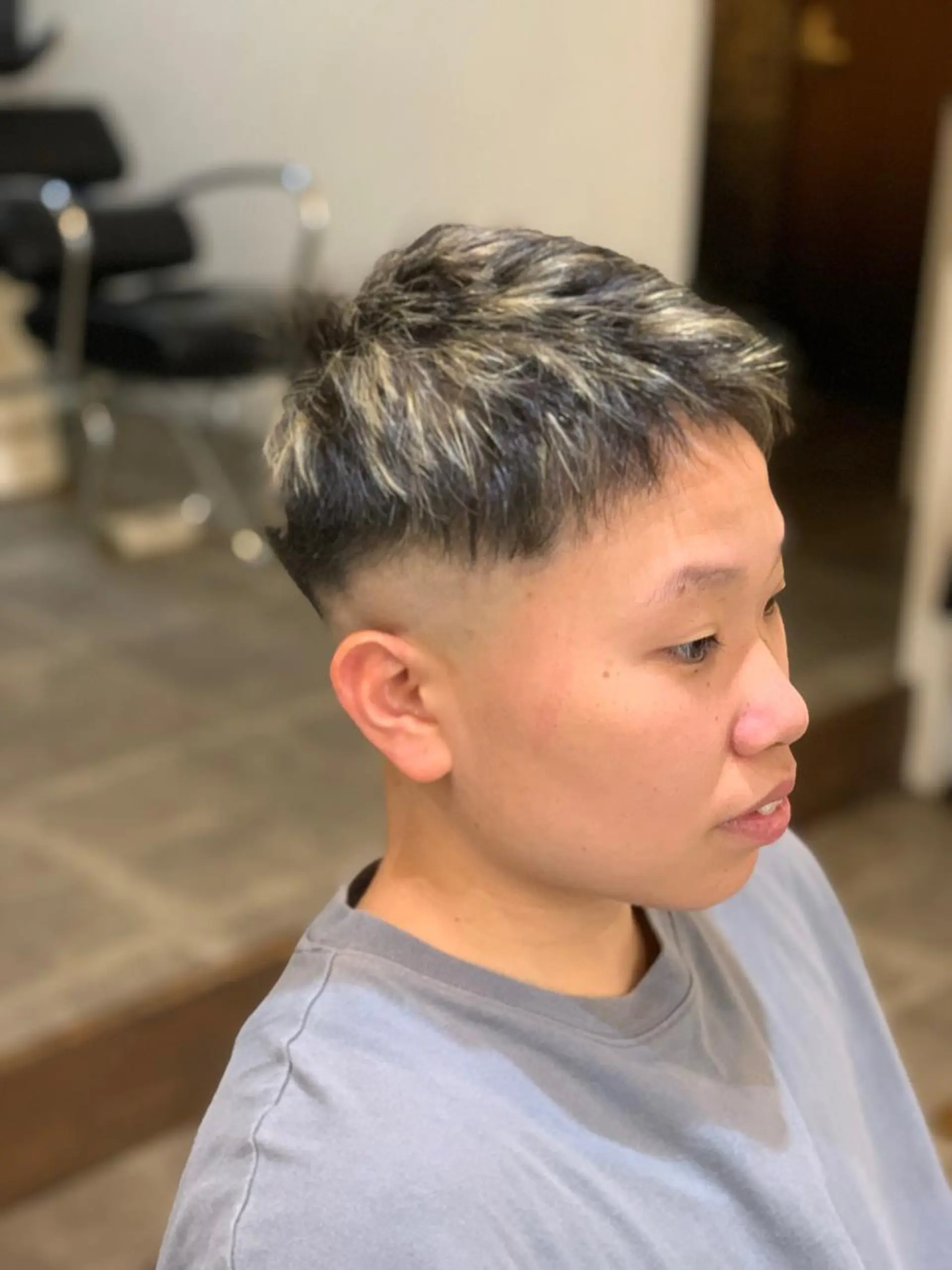 ショート カラー ハイライトカラー ハイライト カット ヘアカラー トリートメント CECIL hair なんば店所属・メンズパーマ 艶髪☆店長☆有馬のヘアスタイル