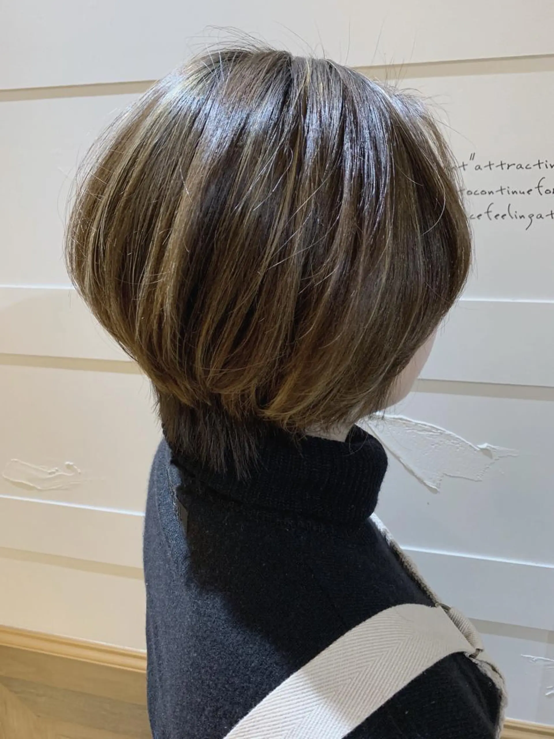 ショート カラー ハイライトカラー ボブ ハイライト カット ヘアカラー トリートメント 船津武俊 フナツタケトシのヘアスタイル