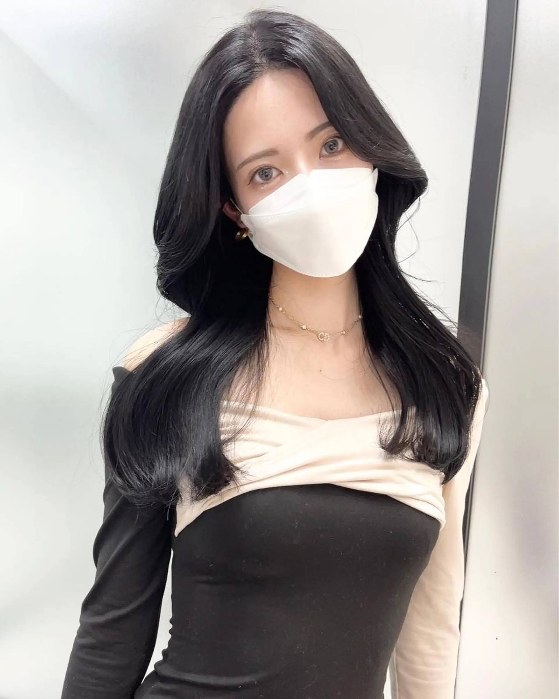 ロング カット ヘアカラー トリートメント 韓国レイヤーカット 髪質改善▫️水野有真のヘアスタイル