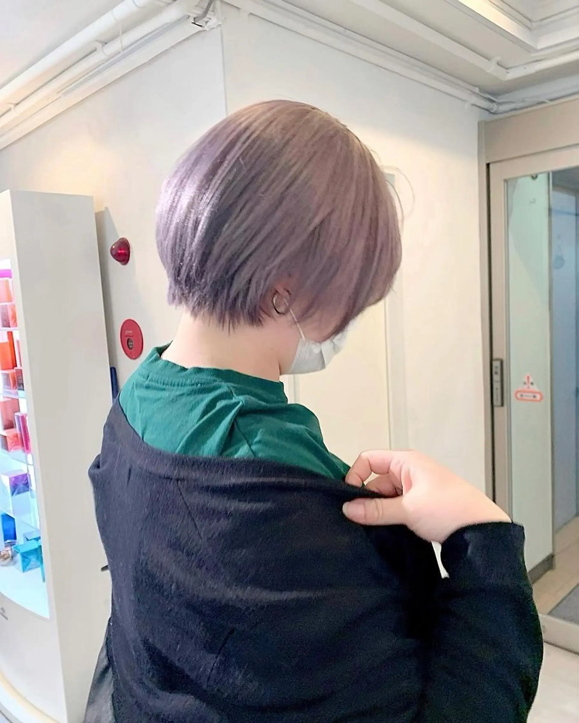 ショート カラー ショートボブ ハンサムショート 丸みショート ベージュカラー ブリーチ ブリーチ、髪質改善 Noe心斎橋店のヘアスタイル