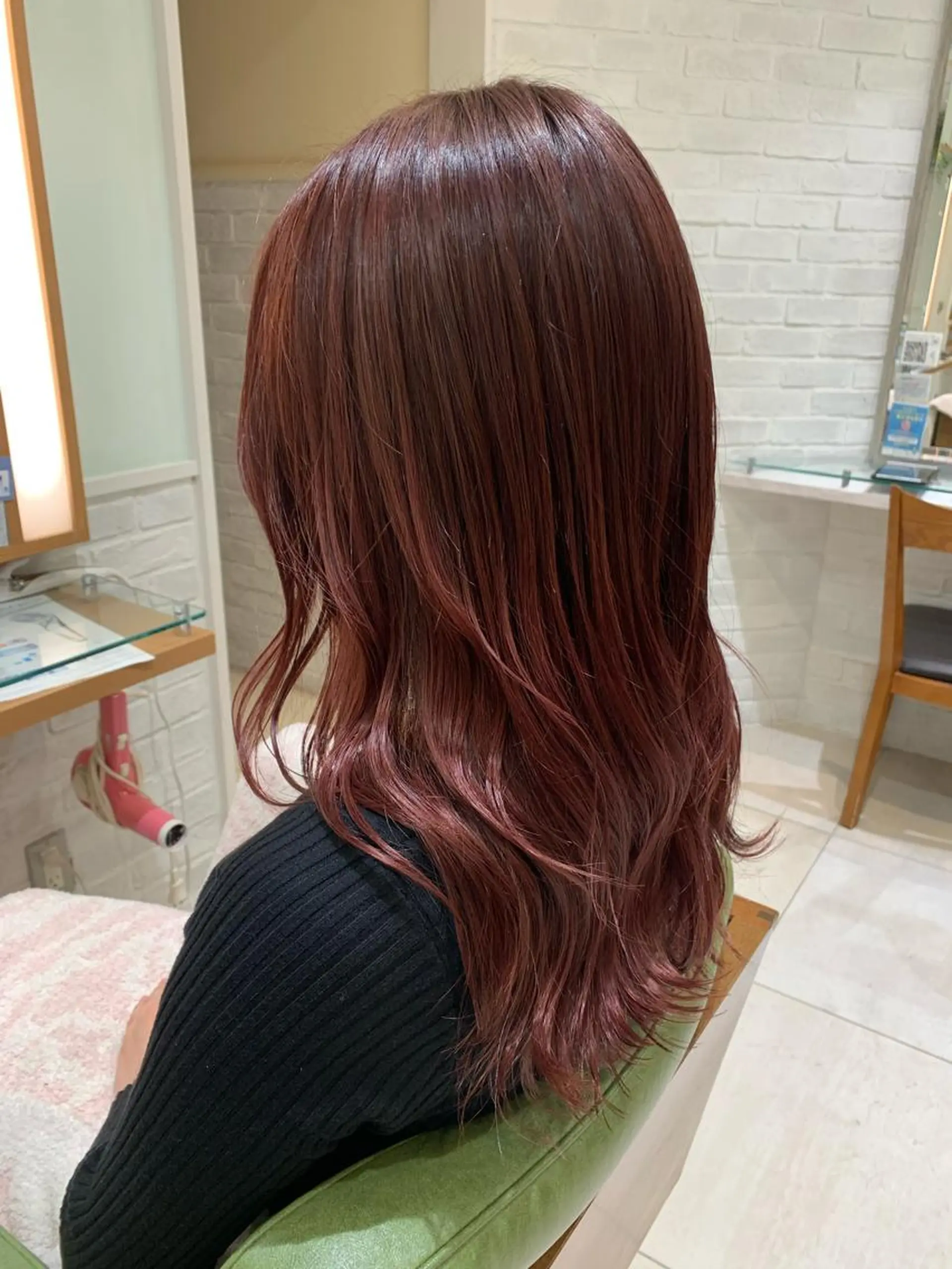 ロング カラー カシス ピンクカラー 高橋友里亜 /フリーランスのヘアスタイル