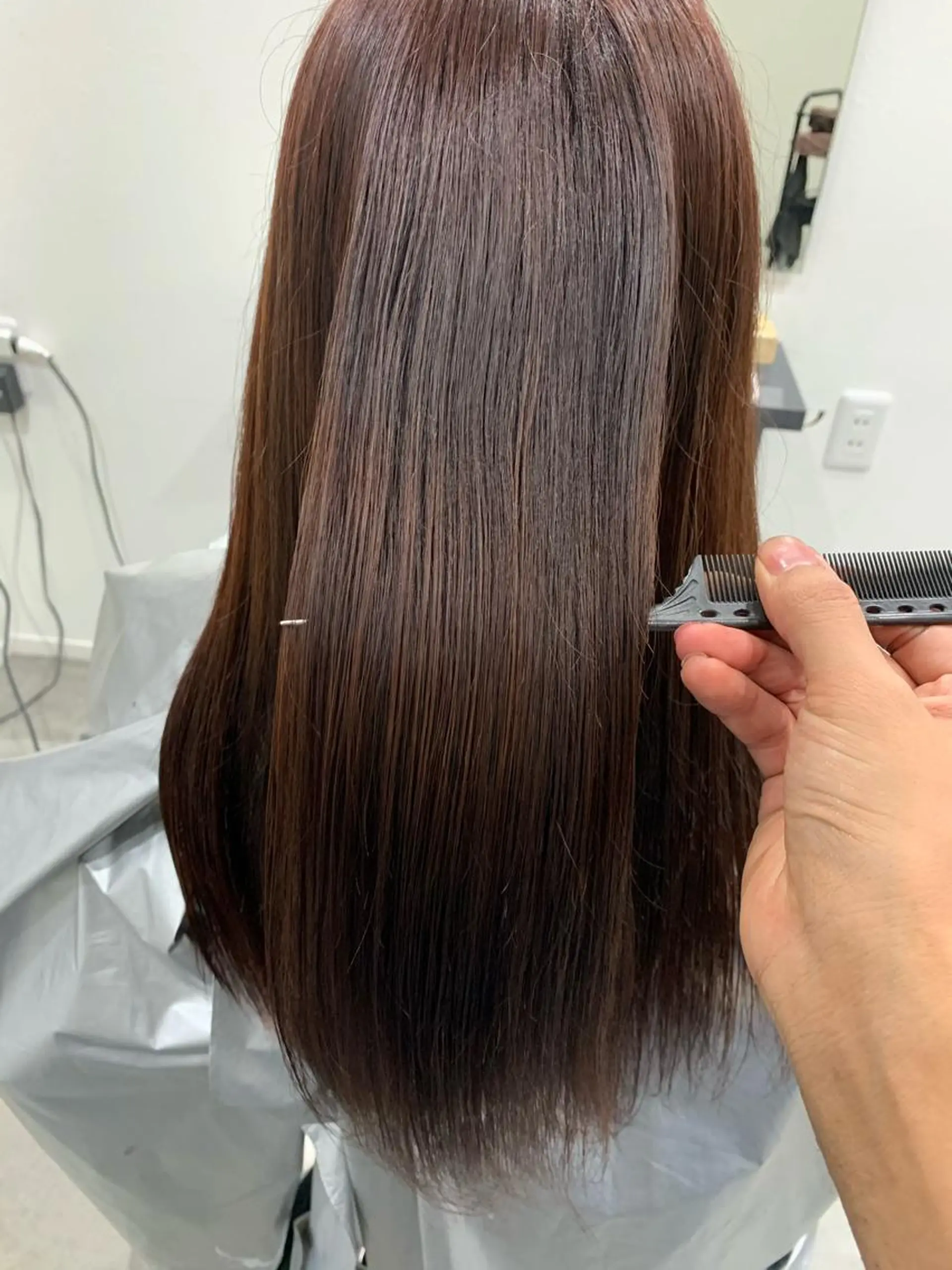 ロング 髪質改善 貸切サロンのヘアスタイル