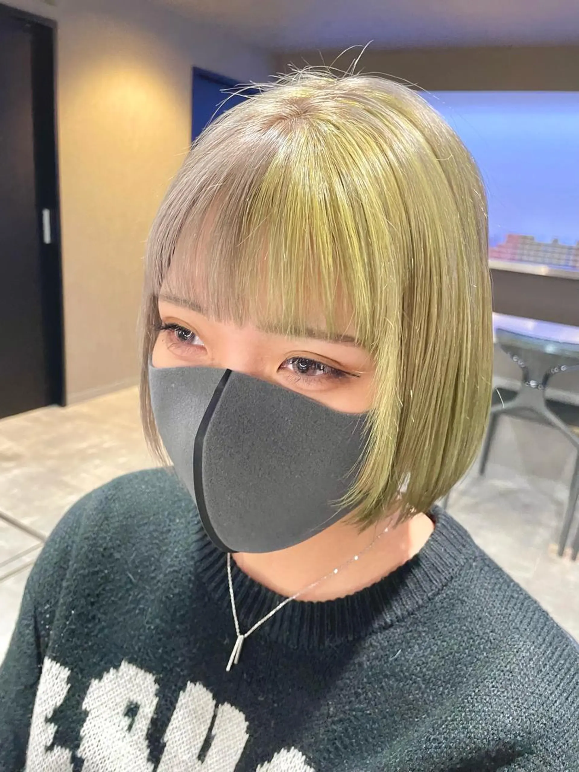 ショート カラー ベージュカラー イエローカラー メンズパーマモデル 募集　サトチハルのヘアスタイル