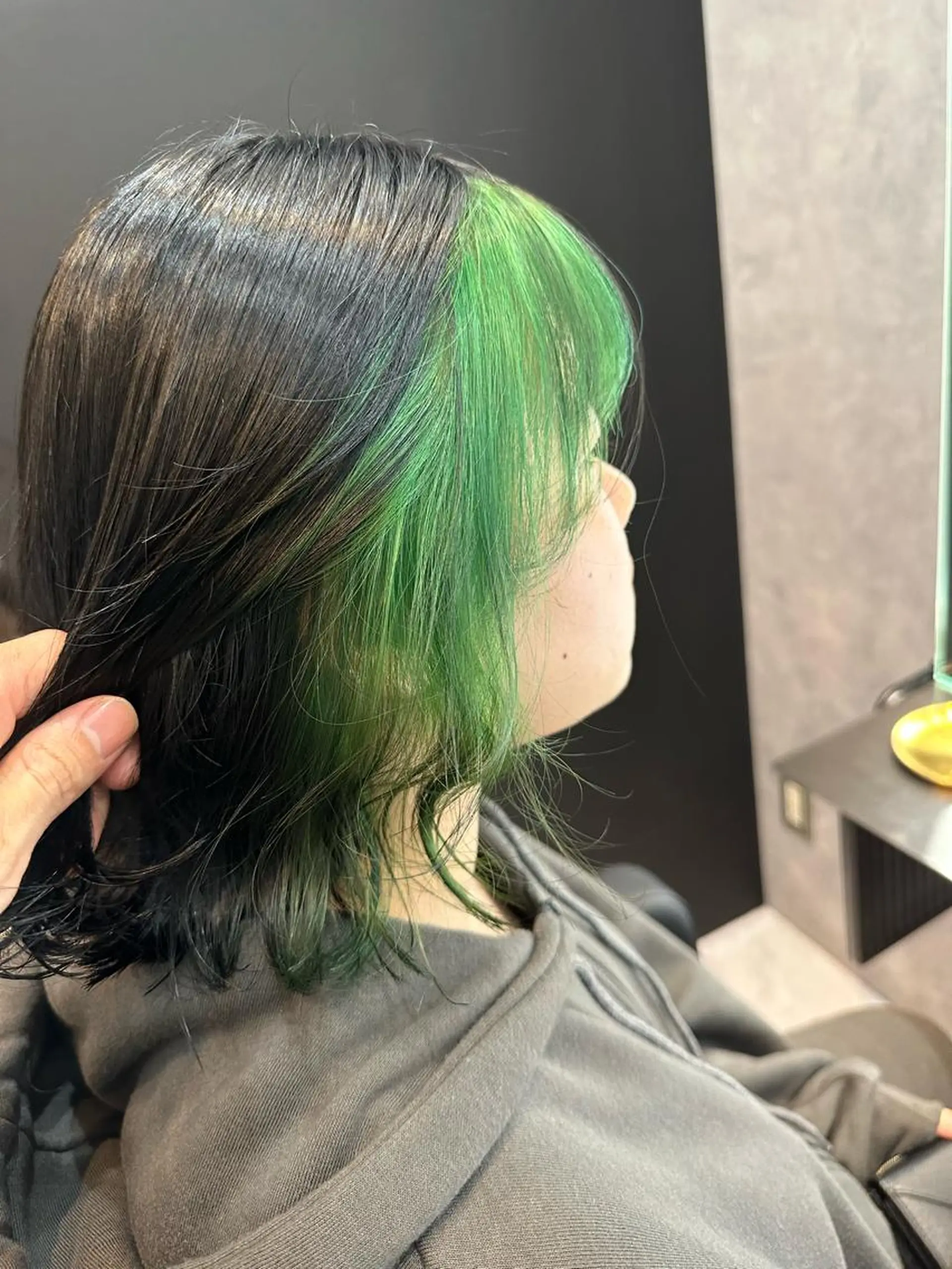 ミディアム カラー ミストバング デザインカラー フェイスフレーミング ハイライトカラー ハイトーンカラー ヘアカラー 透明感/ブリーチ縮毛 /髪質改善/星野純一のヘアスタイル