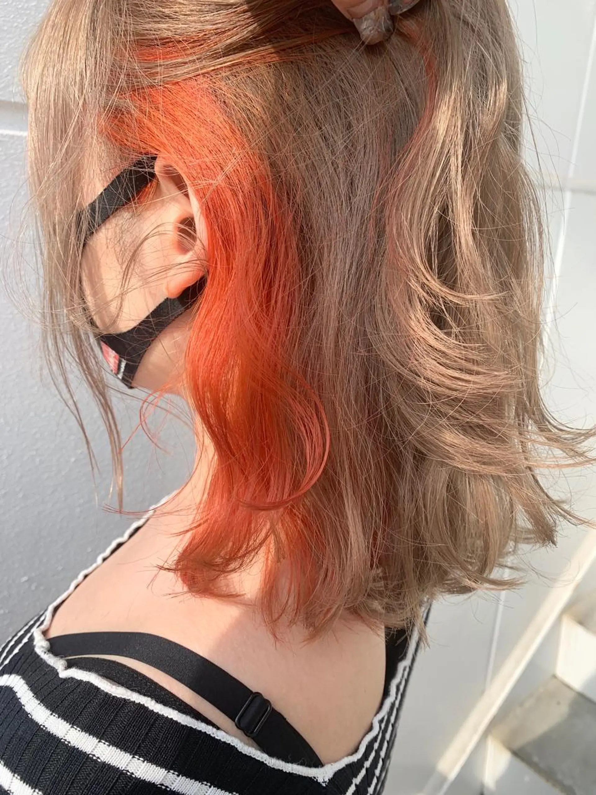 ミディアム カラー ダブルカラー イヤリングカラー ハイライトカラー イルミナカラー インナーカラー ヘアカラー トリートメント ヘッドスパ ダブルカラー　/ インナーカラーMiiのヘアスタイル