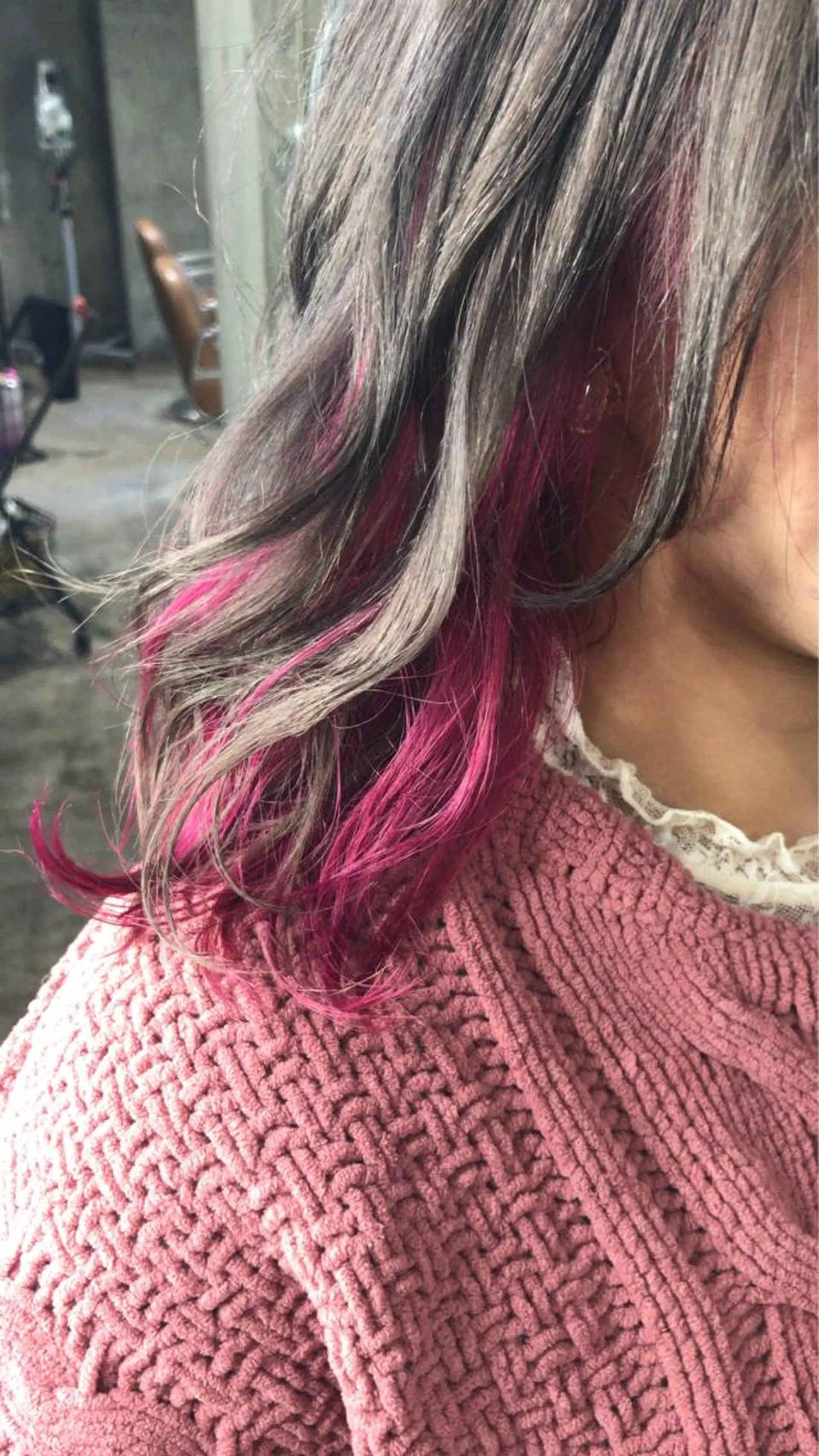 ミディアム カラー パーマ ヘアアレンジ メンズ キッズ ネイル マツエク・マツパ ピンクカラー カラーマツエク ピンク ヘアカラー 高比良 剛のヘアスタイル