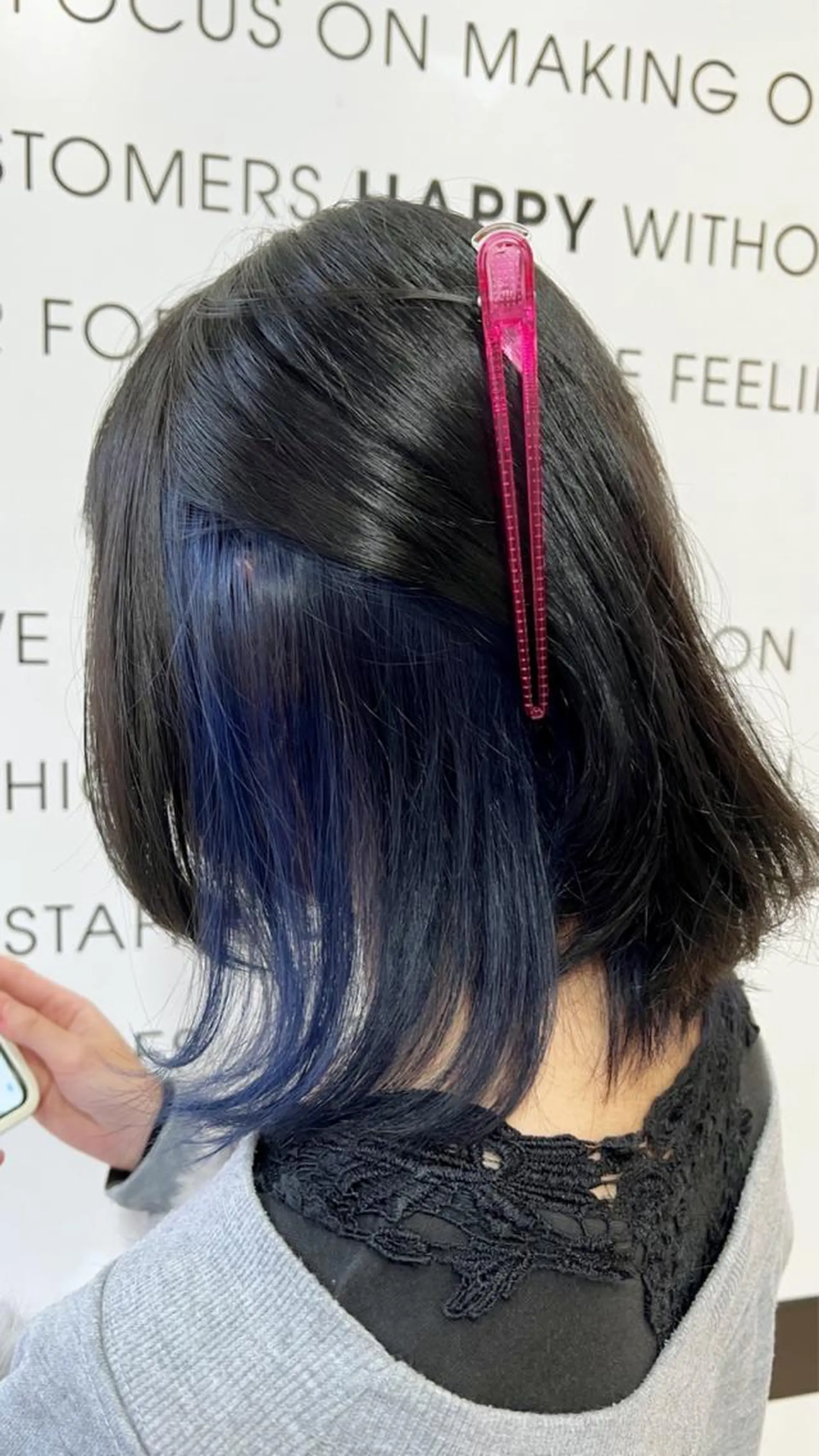 ロング カラー ブルーカラー インナーカラー ヘアカラー 🦋インナーカラー れいな🦋のヘアスタイル