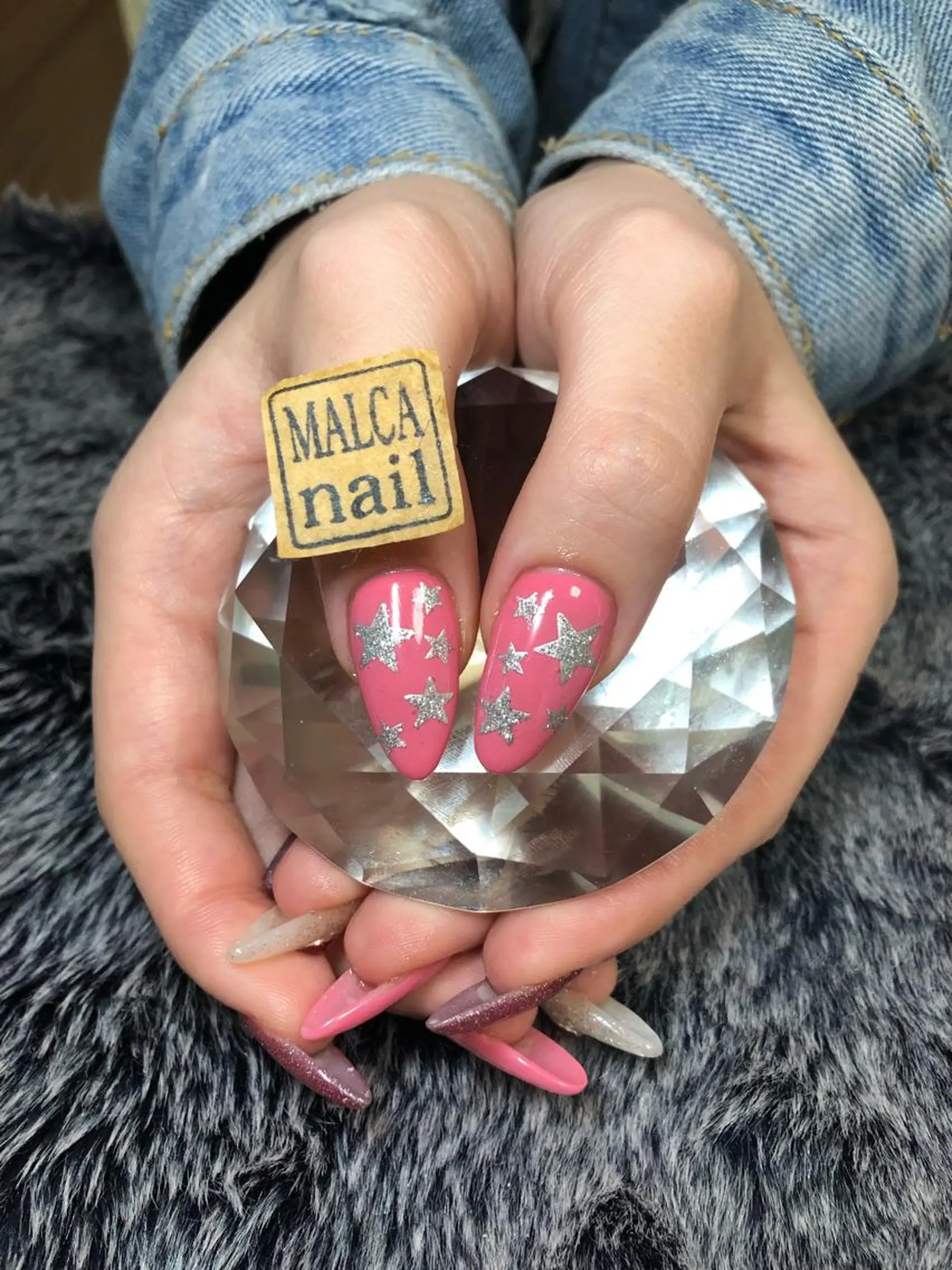 ミディアム カラー パーマ ヘアアレンジ キッズ ネイル マツエク・マツパ ハンドネイル MALCAnail(マルカネイル)所属・荒木 莉奈のネイルデザイン