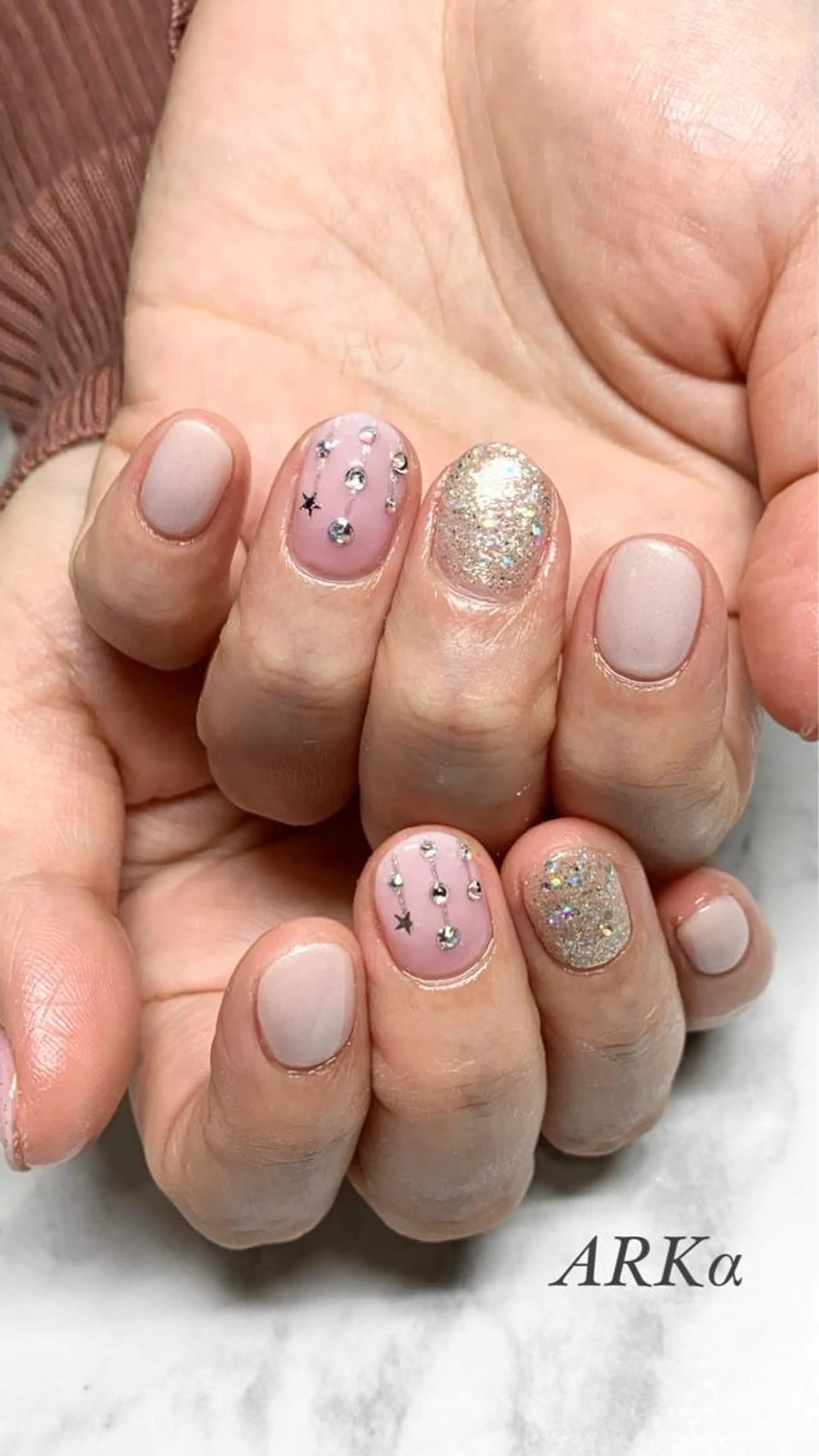 ショート ネイル ハンドネイル Nailsalon ARKαのネイルデザイン