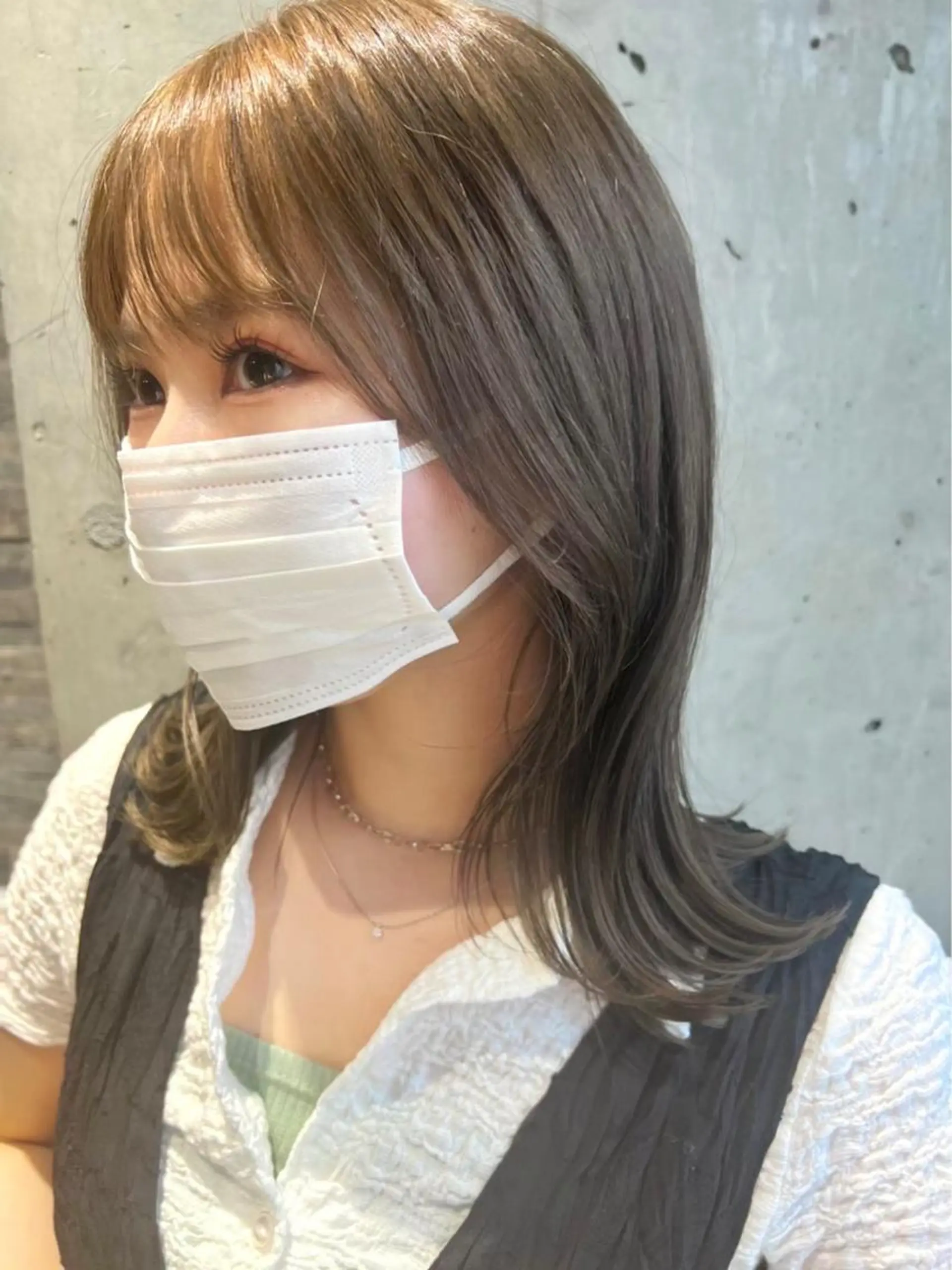 カラー ベージュカラー ブリーチ ダブルカラー ブリーチなしカラー オリーブベージュ COAPLUS所属・透明感color特化 🪄cocoroのヘアスタイル