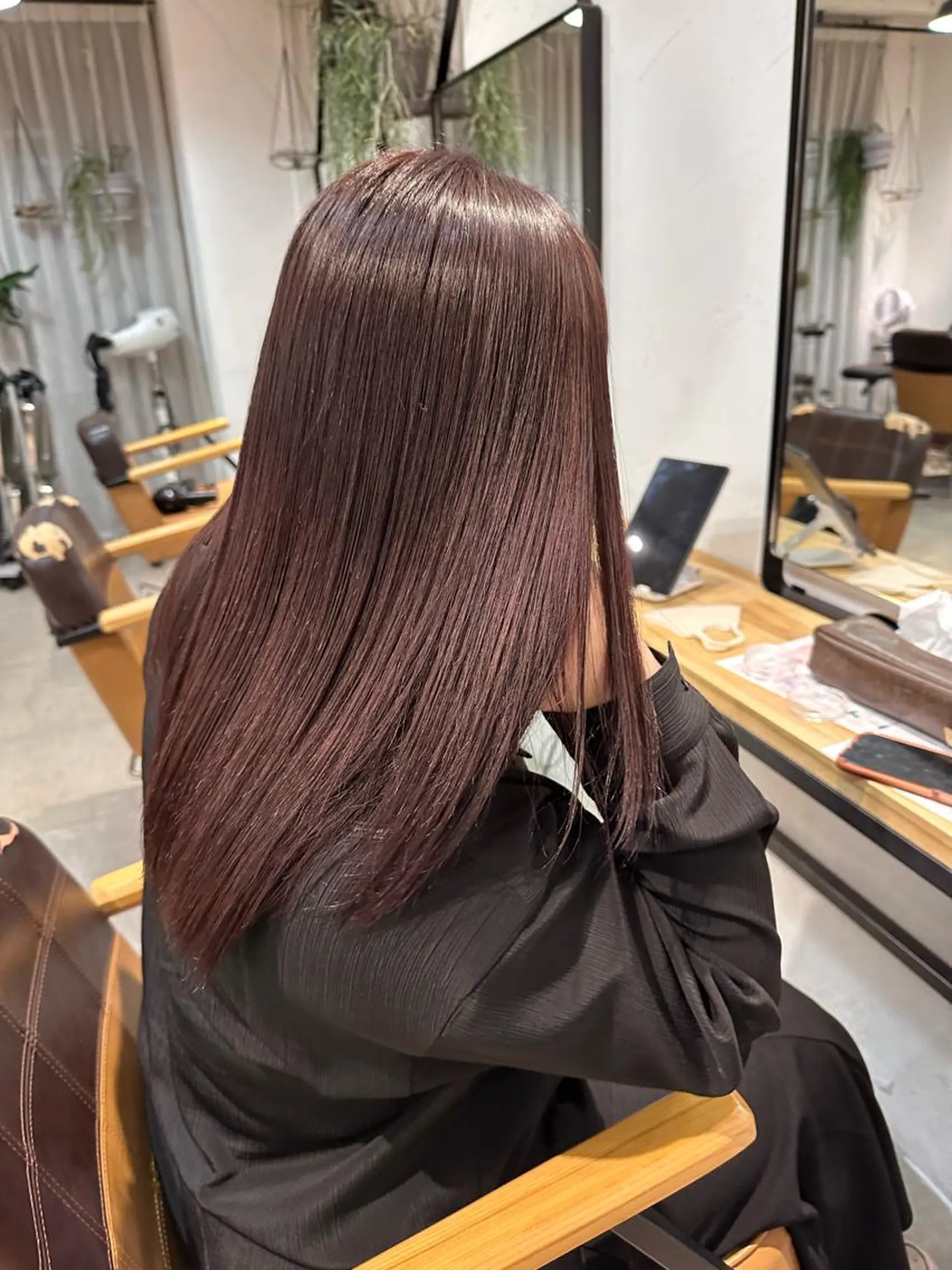 ミディアム カラー ヘアカラー トリートメント REINA☁️透明感 カラー/ぷつっと♡のヘアスタイル
