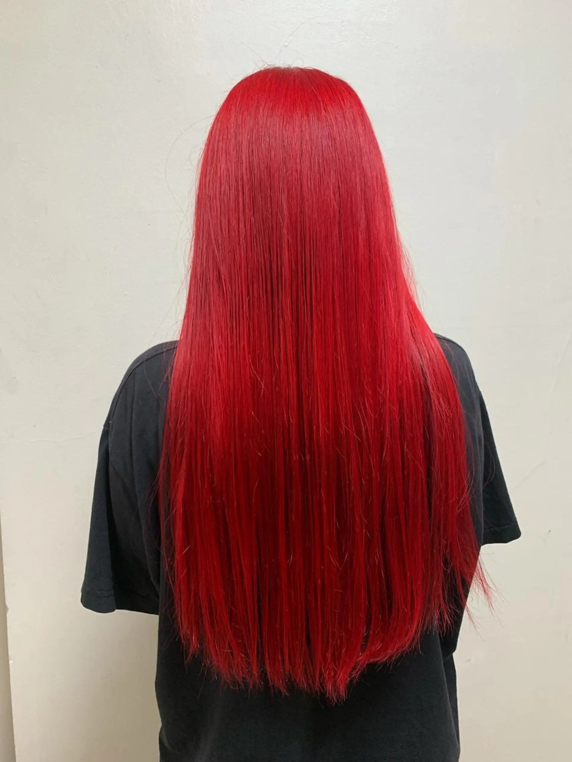 ロング カラー ブリーチ レッドカラー カラー特化型美容師 保住のヘアスタイル