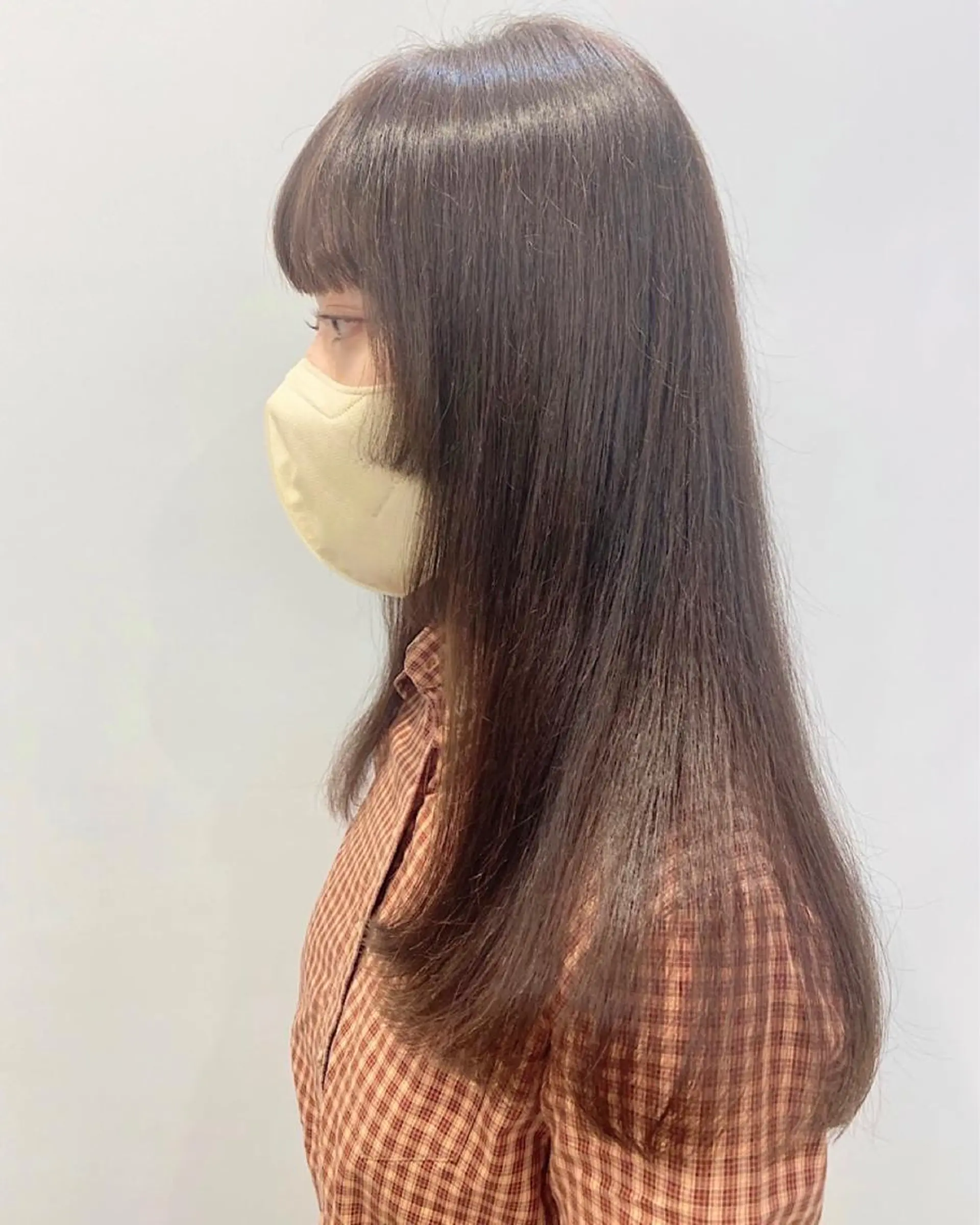 ロング 顔周りカット レイヤーカット 石山 /切りっぱなしボブのヘアスタイル