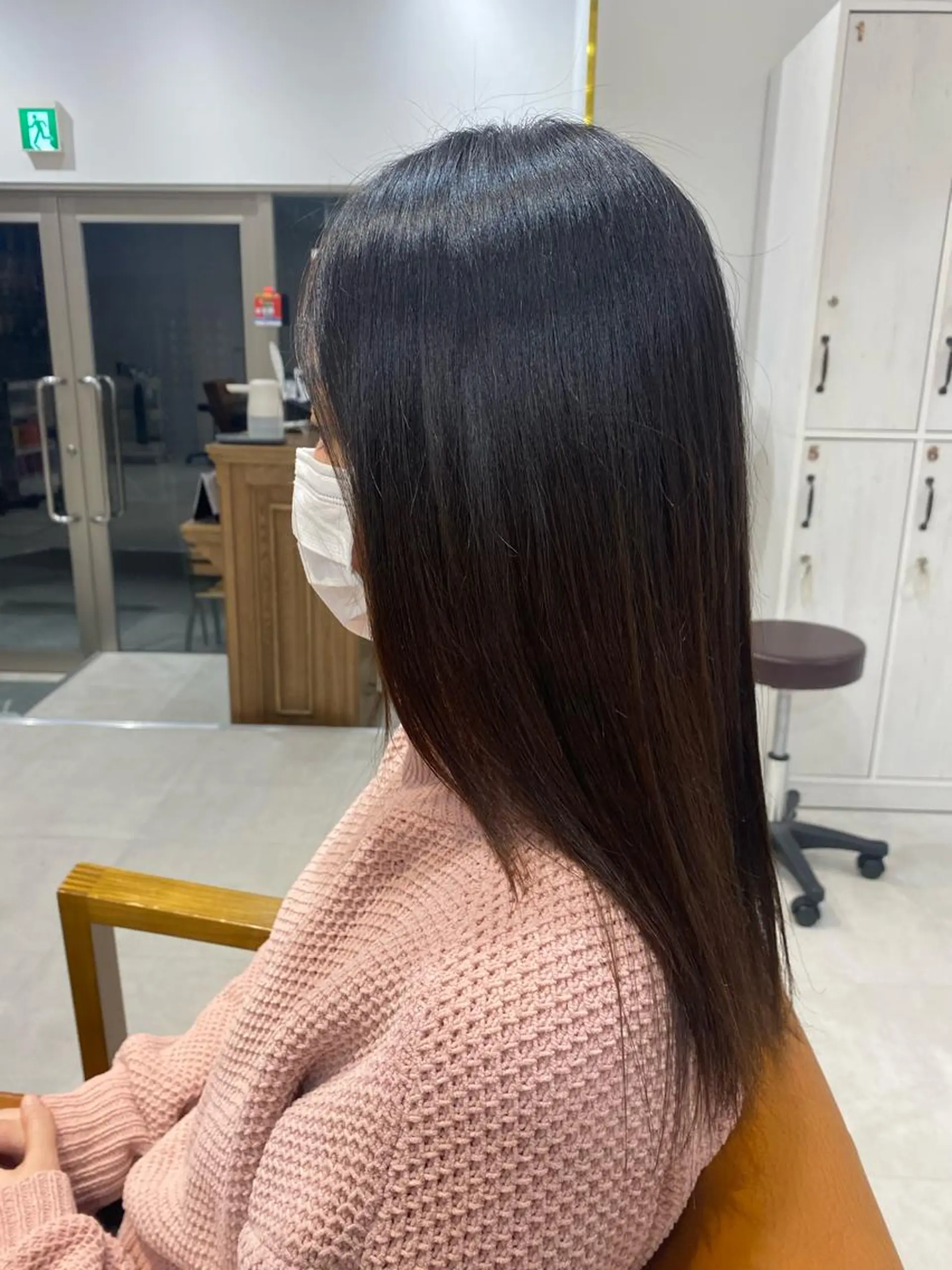 ロング パーマ 縮毛矯正 山﨑 燦人のヘアスタイル