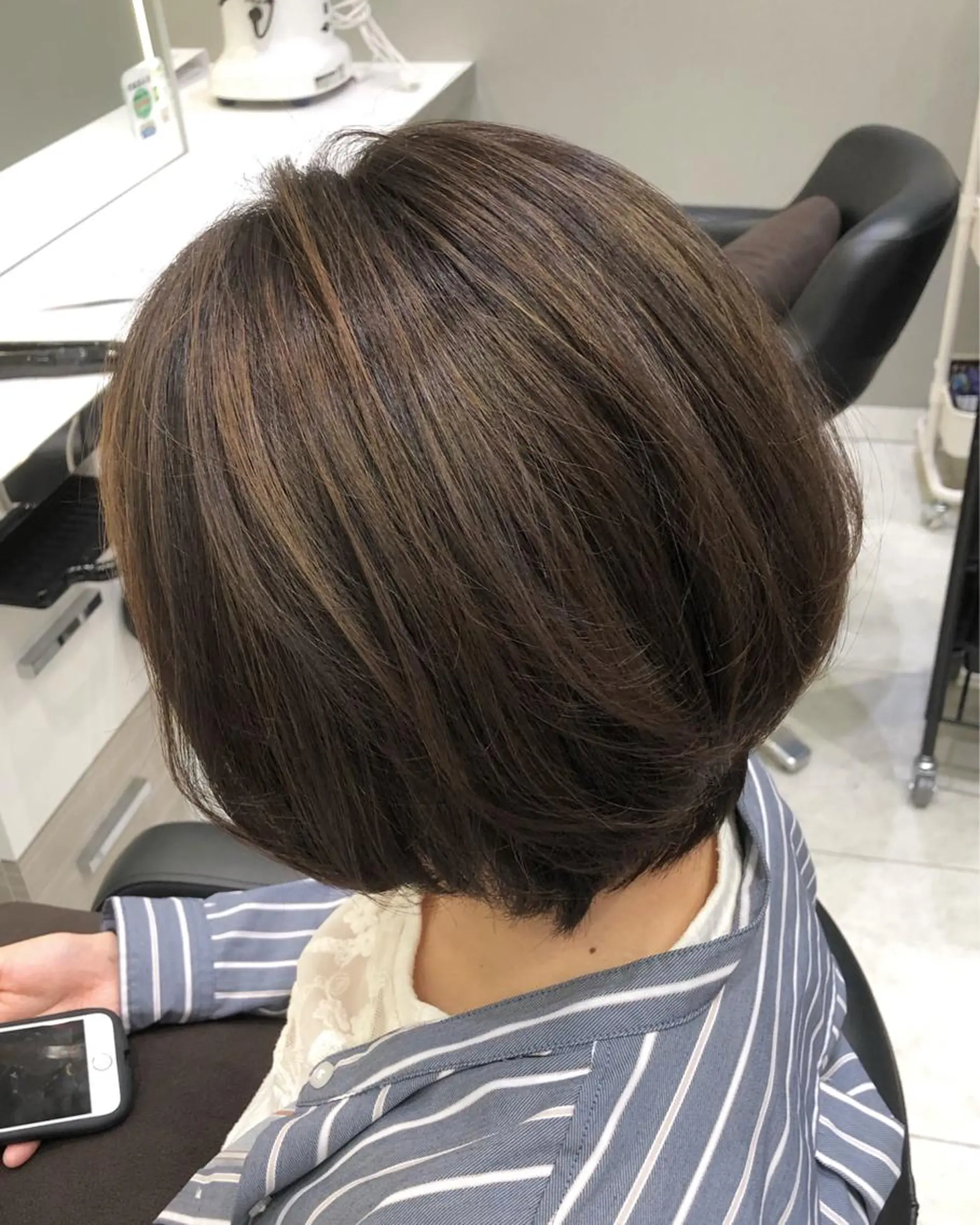 ショート カット ヘアカラー トリートメント 岸 保奈美のヘアスタイル