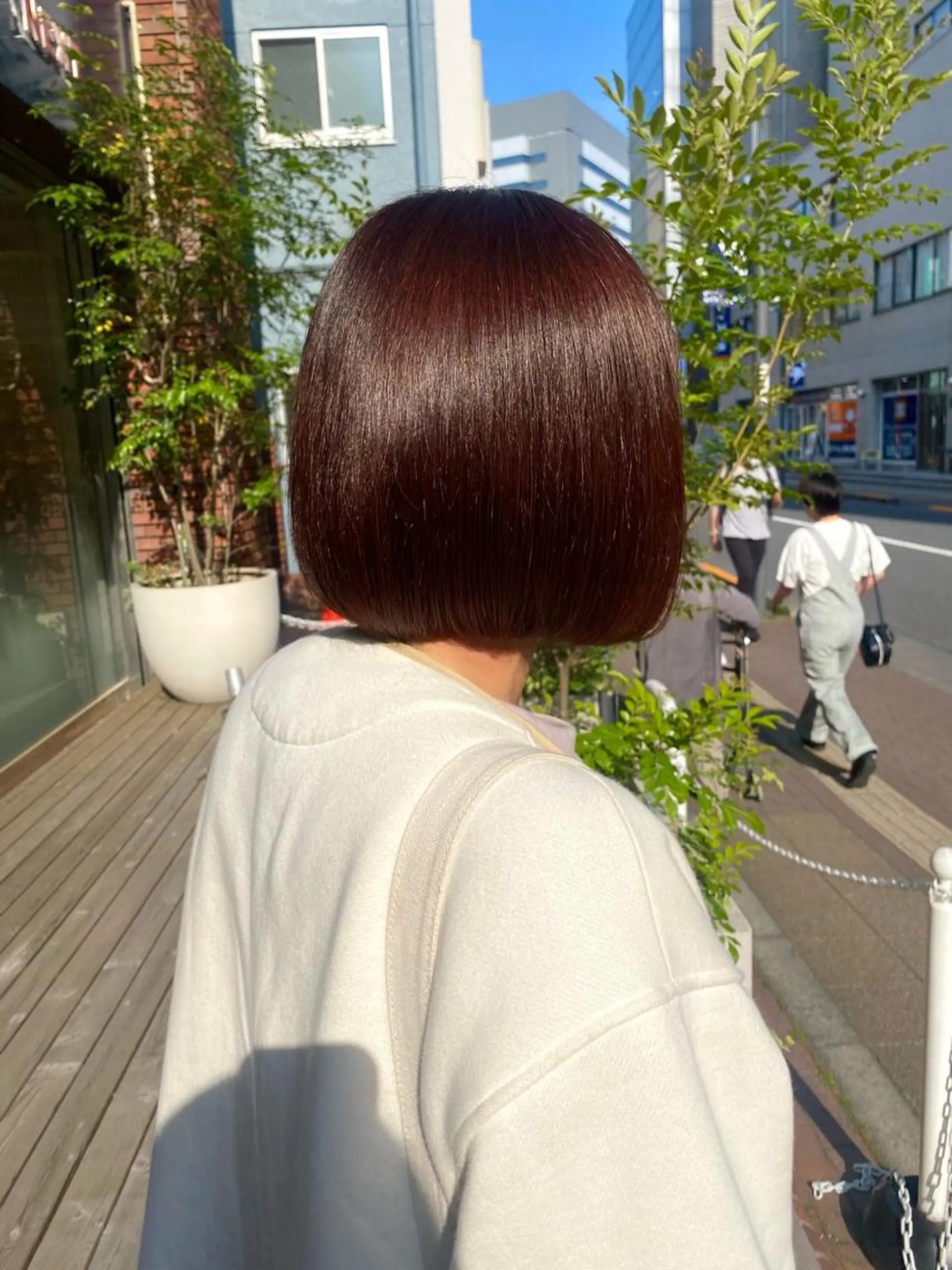 ショート カラー ブラウンカラー オレンジ オレンジブラウン 韓国ヘア／艶カラー minamiのヘアスタイル