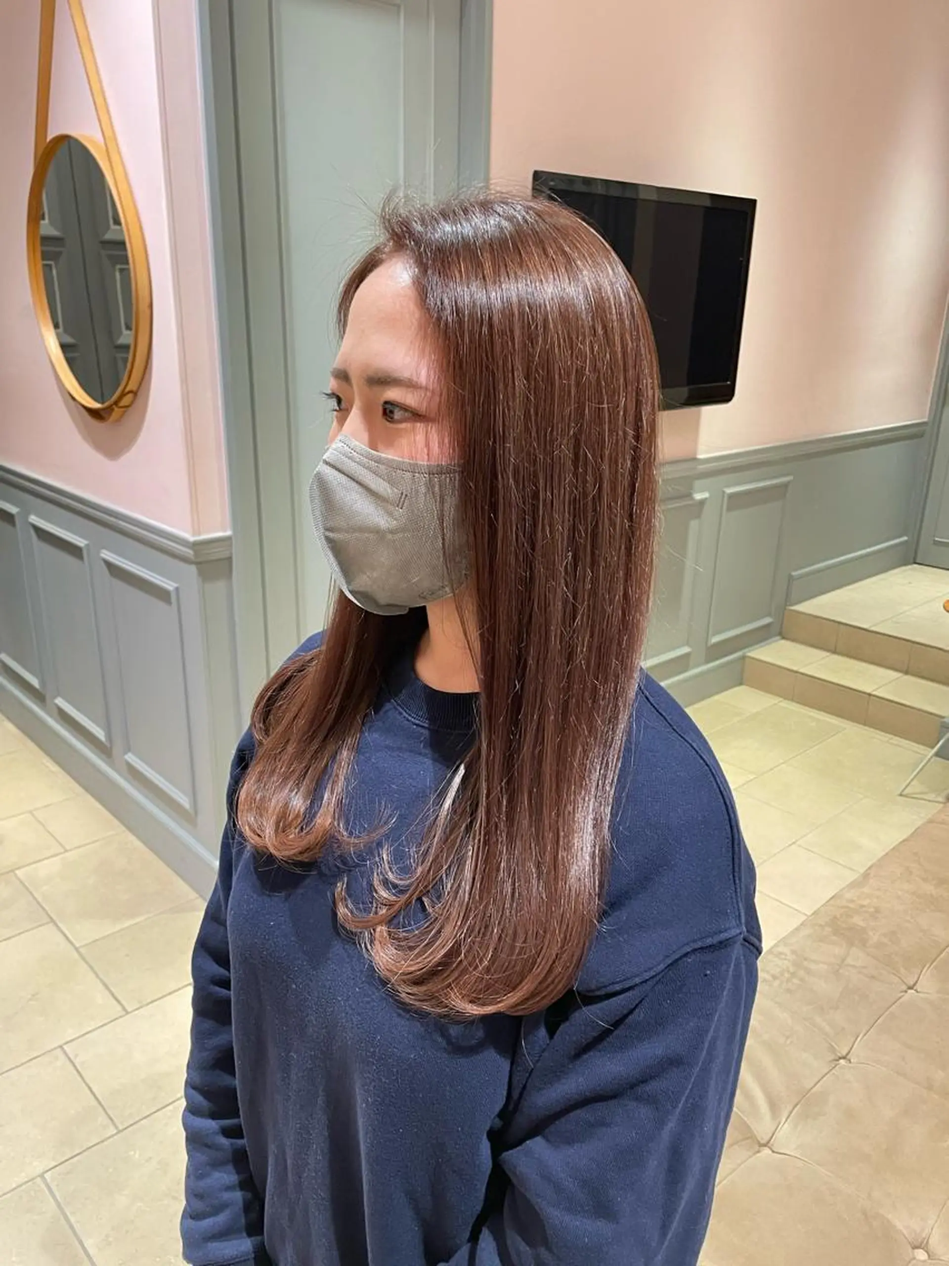 ロング カラー ブラウンカラー ロング 梅田　似合わせ特化 稲葉利也斗のヘアスタイル