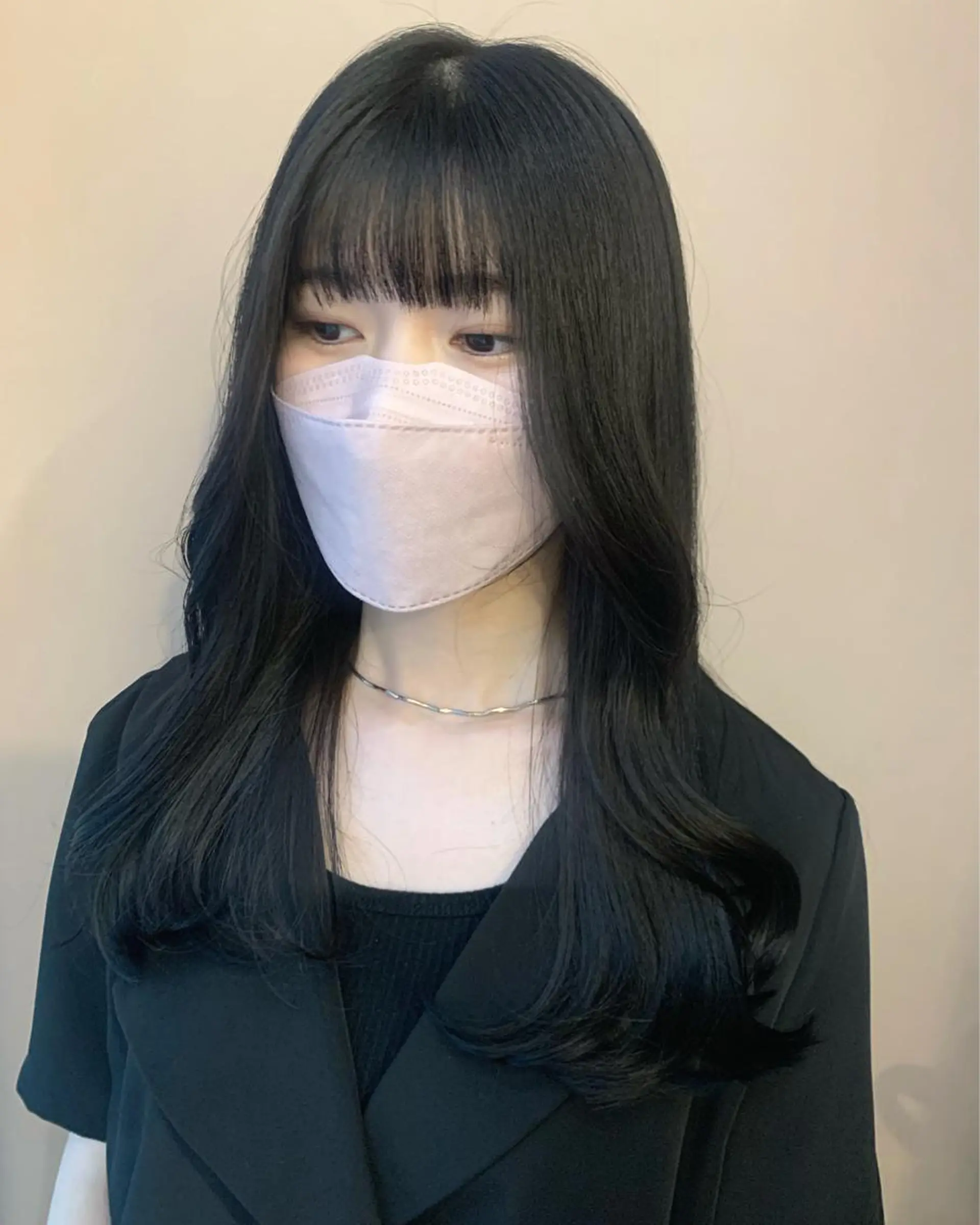 ロング カラー ブルーカラー ブルーグレー カット ヘアカラー トリートメント hub hair レイヤー/透明感のヘアスタイル