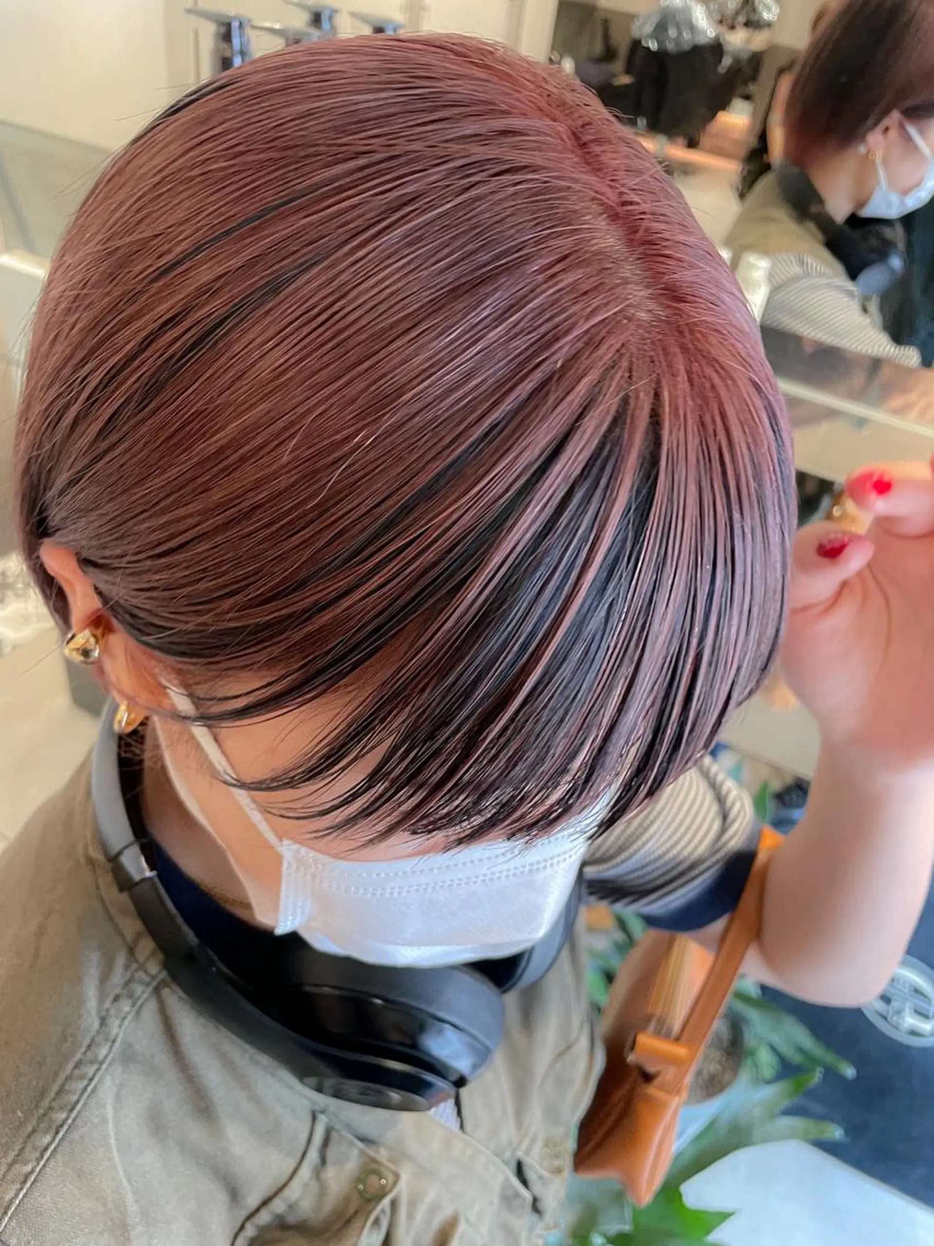 ショート カラー ミストバング  フェイスフレーミング インナーカラー ヘアカラー 🪞透け感hair 🪞honokaのヘアスタイル
