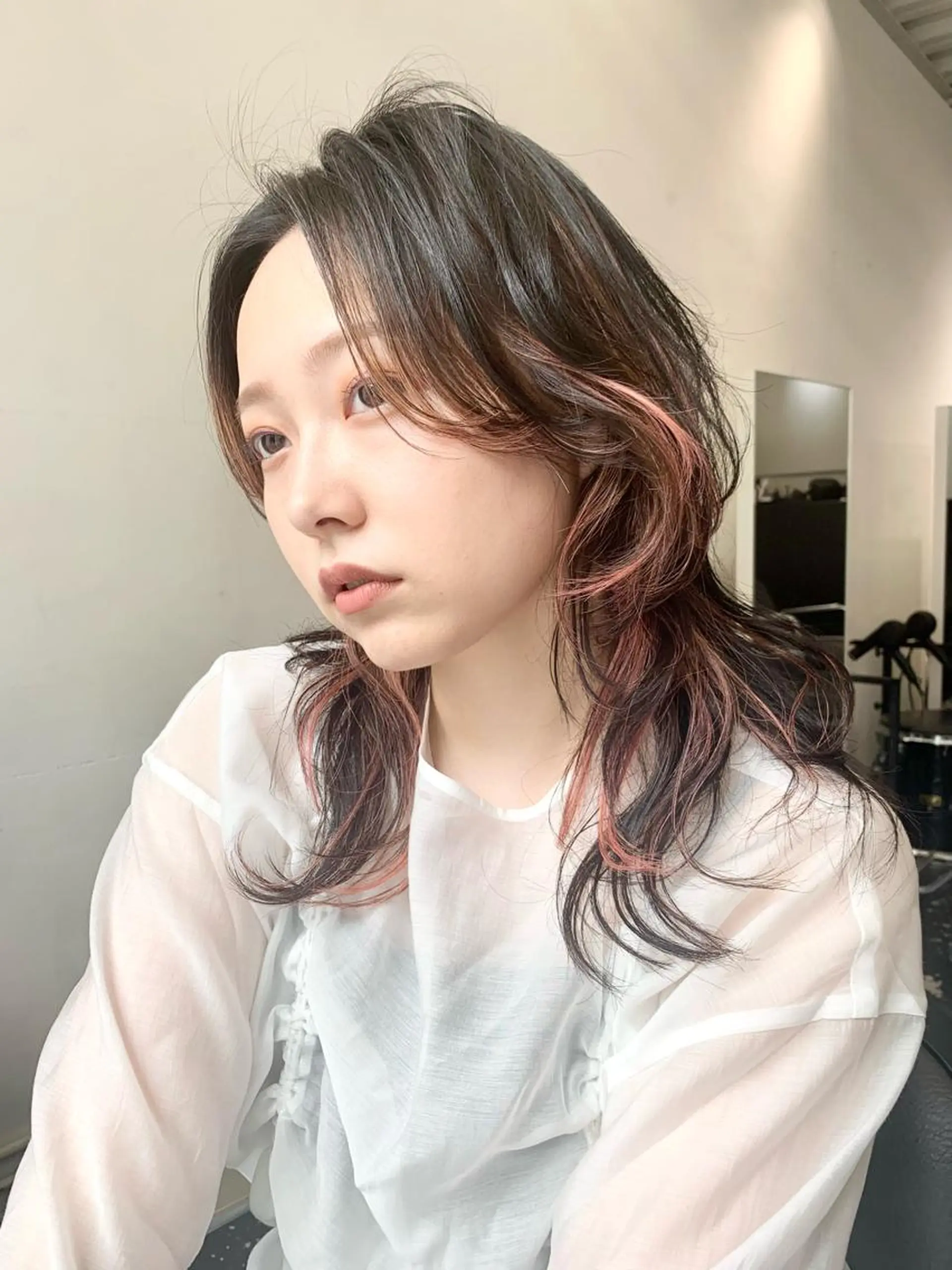 セミロング カラー ヘアカラー トリートメント レイヤーカット/艶髪 ✨💭KIRARIのヘアスタイル