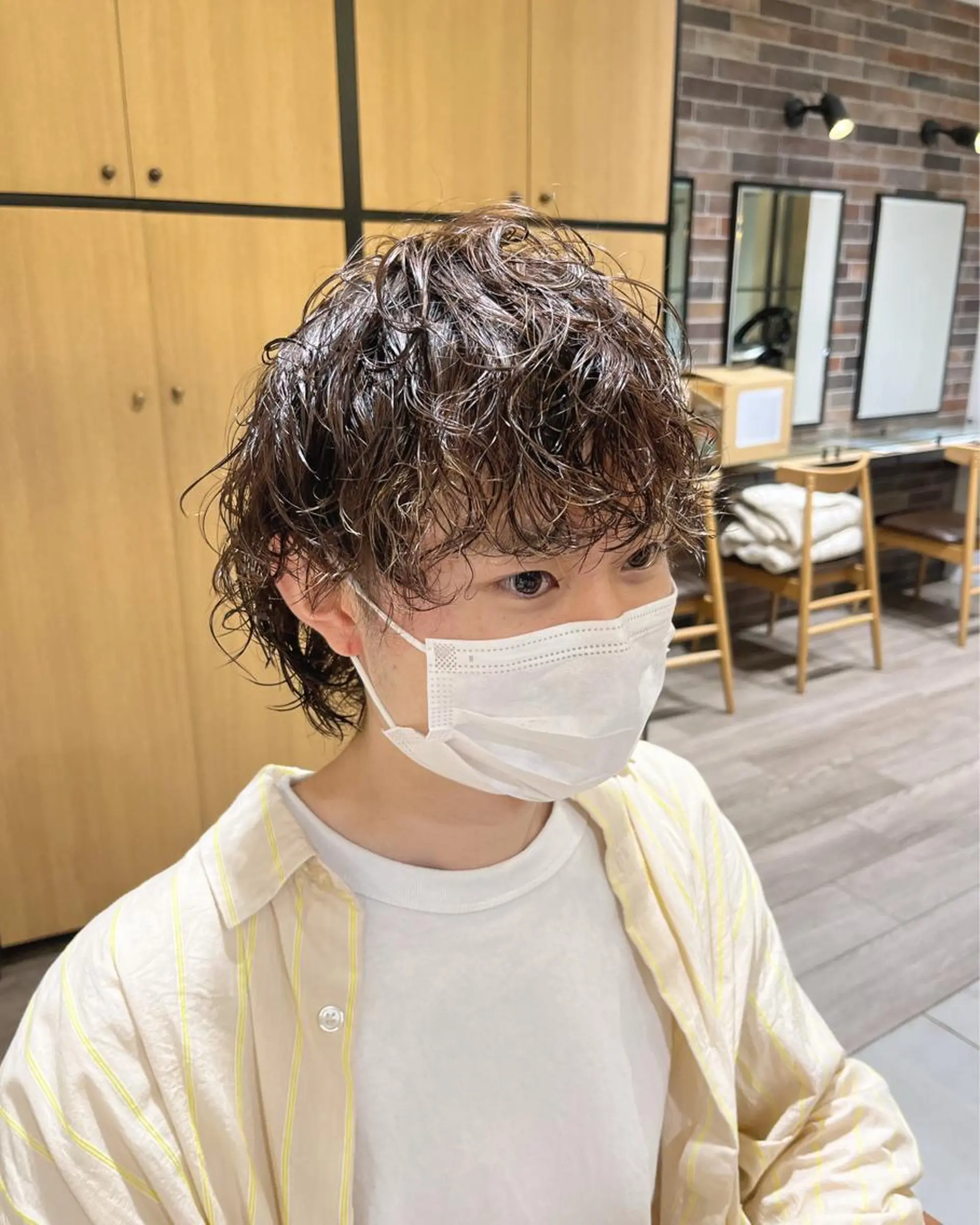 パーマ メンズ メンズパーマ メンズウルフカット ウルフカット tata所属・メンズカット/ 外国人風/小嶺佑介のヘアスタイル