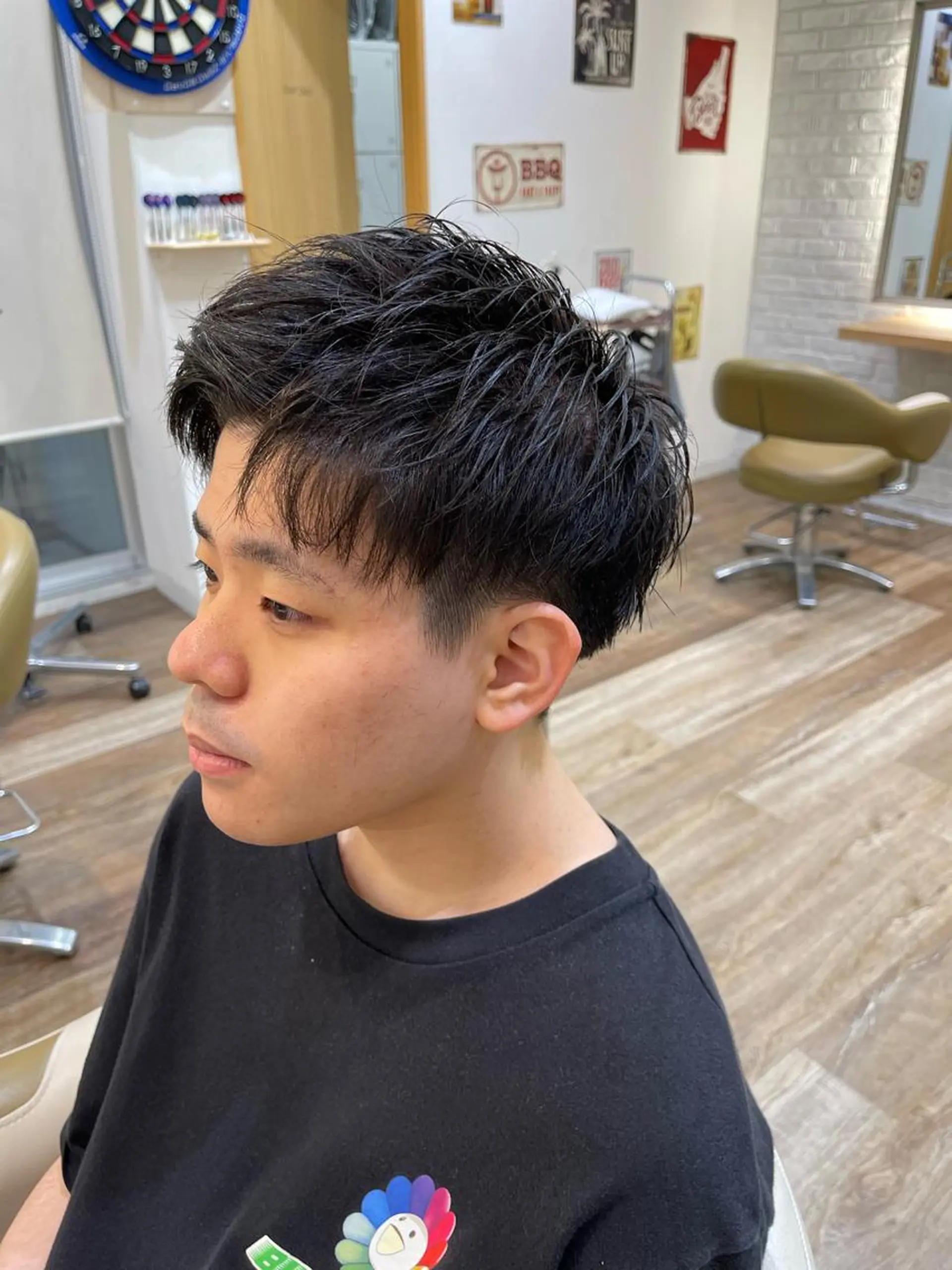 ショート メンズ カット メンズパーマ 北原寿樹のヘアスタイル