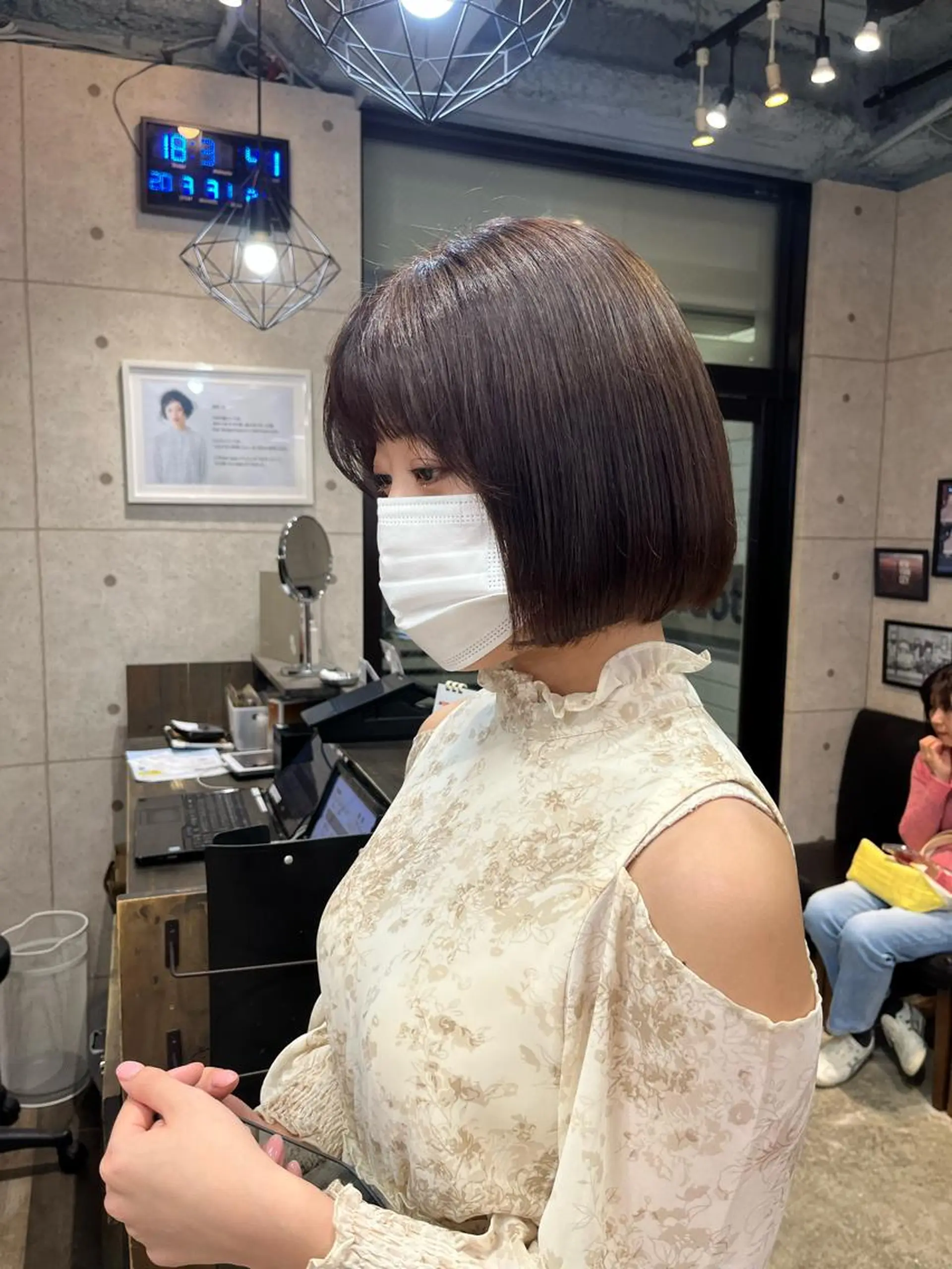 ショート カラー ベージュカラー ブラウンカラー ブラウンベージュ 🌀メンズパーマ🌀 中島 日菜のヘアスタイル