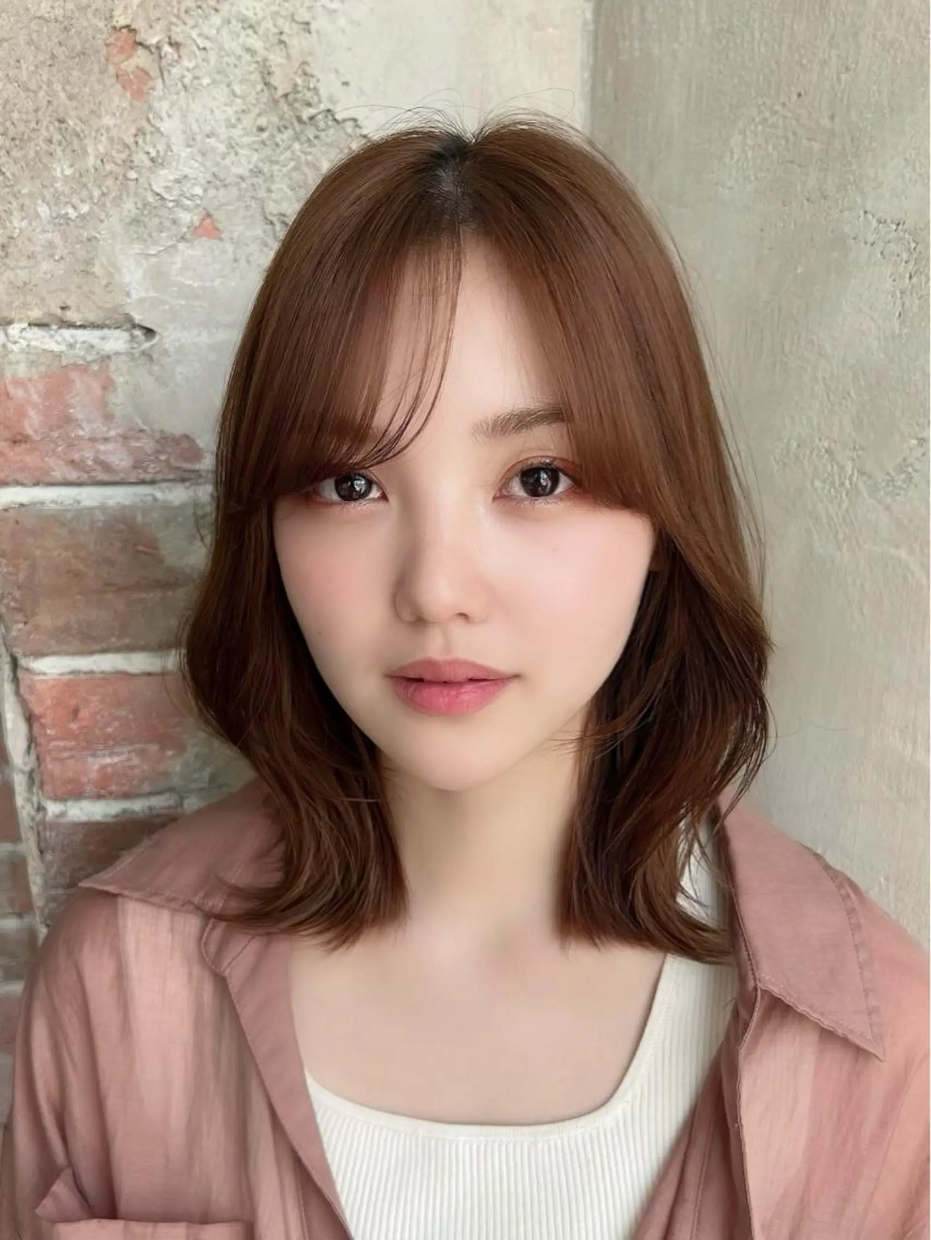 ミディアム ミディアムレイヤー くびれヘア レイヤーカット カット ヘアカラー トリートメント 🧡くびれヘア/前髪 顔周り🧡久原結衣のヘアスタイル