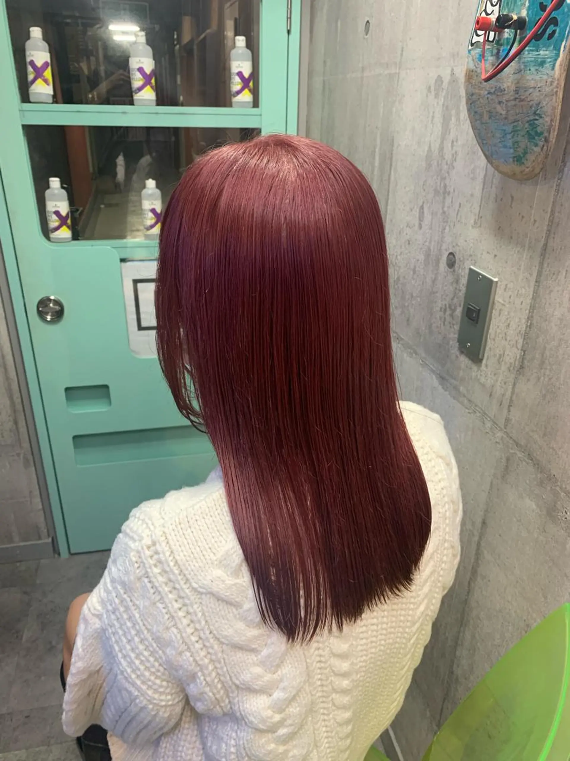 ミディアム カラー ヘアカラー トリートメント ハイトーン/メンズ/ ウルフ特化   小松のヘアスタイル