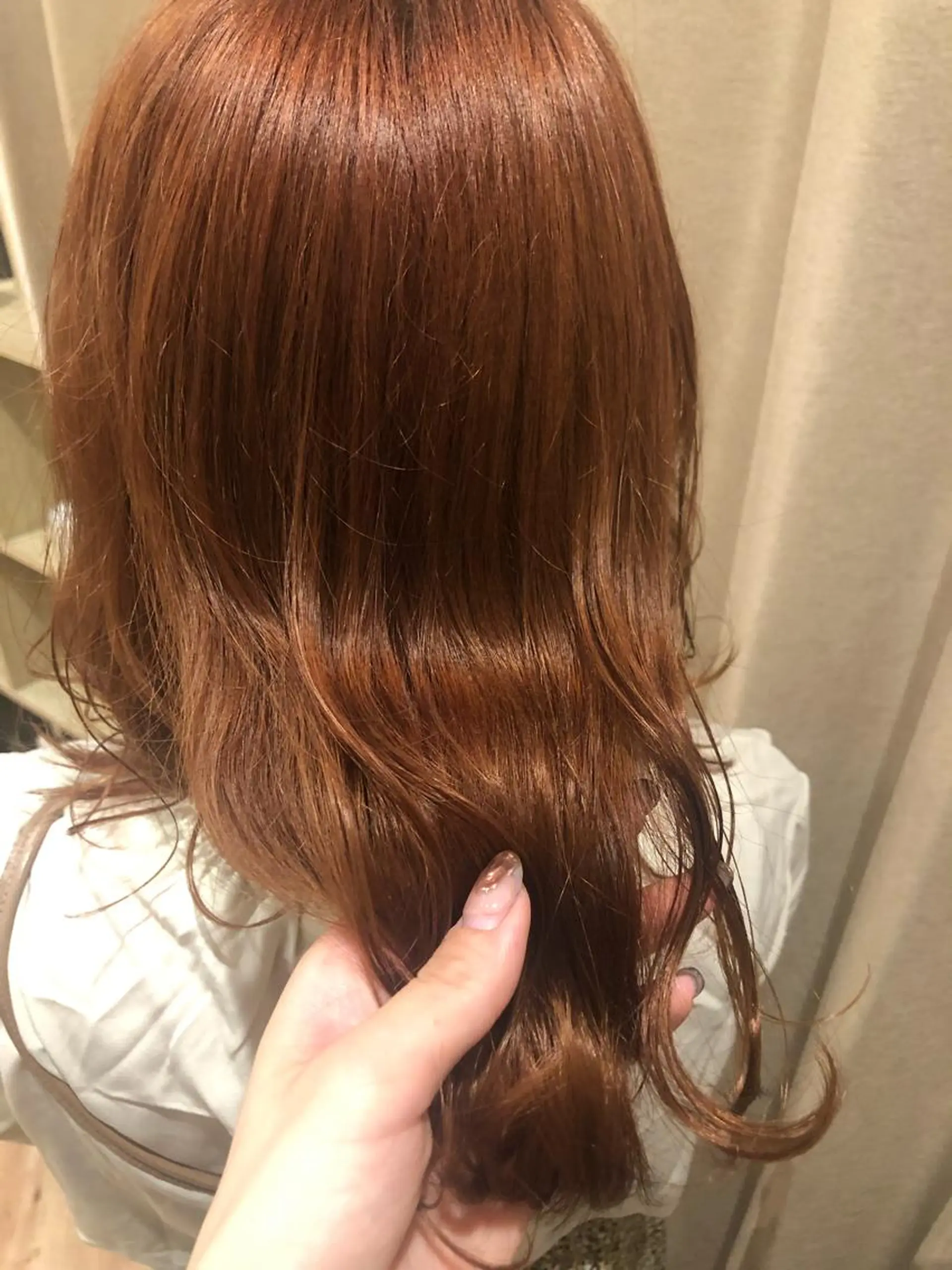 ミディアム カラー ヘアアレンジ テラコッタ カット ヘアカラー トリートメント NANA／trend style🕊🍑のヘアスタイル