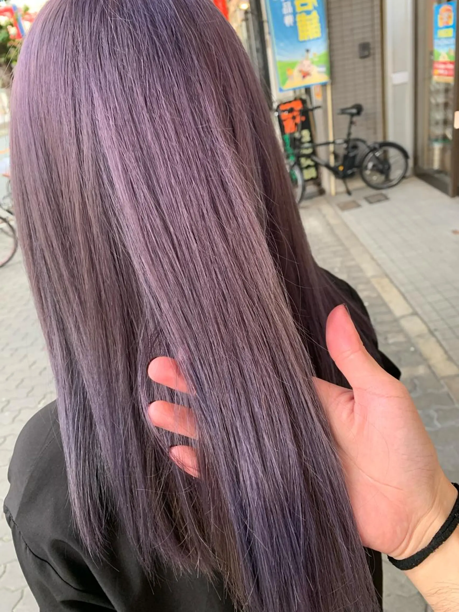 ロング カラー ヘアアレンジ ラベンダーカラー カット ヘアカラー 今村公介 ブリーチ特化、派手髪のヘアスタイル