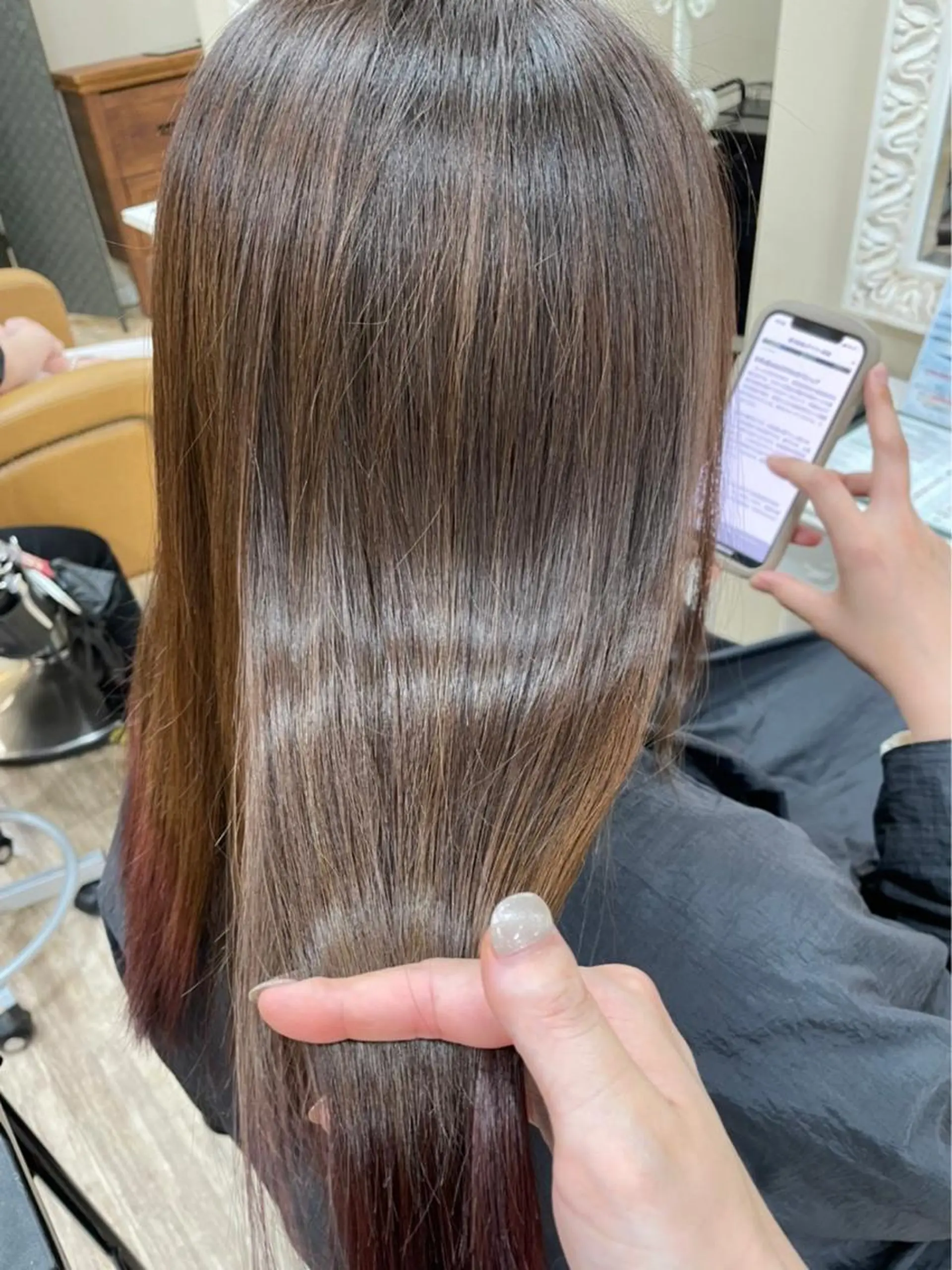 ロング 髪質改善 トリートメント 宮城 歩果のマツエク・マツパデザイン