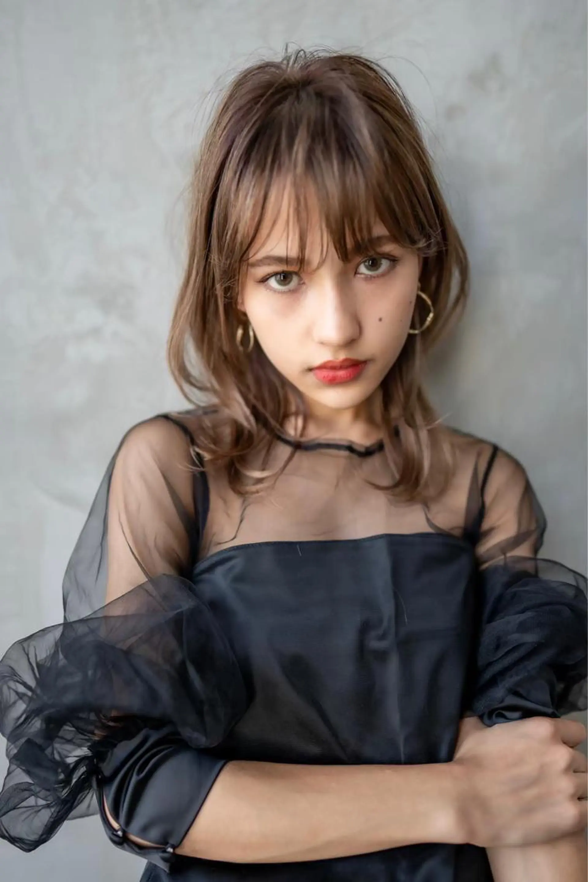 ミディアム カラー カット ヘアカラー トリートメント 🉐レイヤー/塩見 弘樹🉐渋谷のヘアスタイル