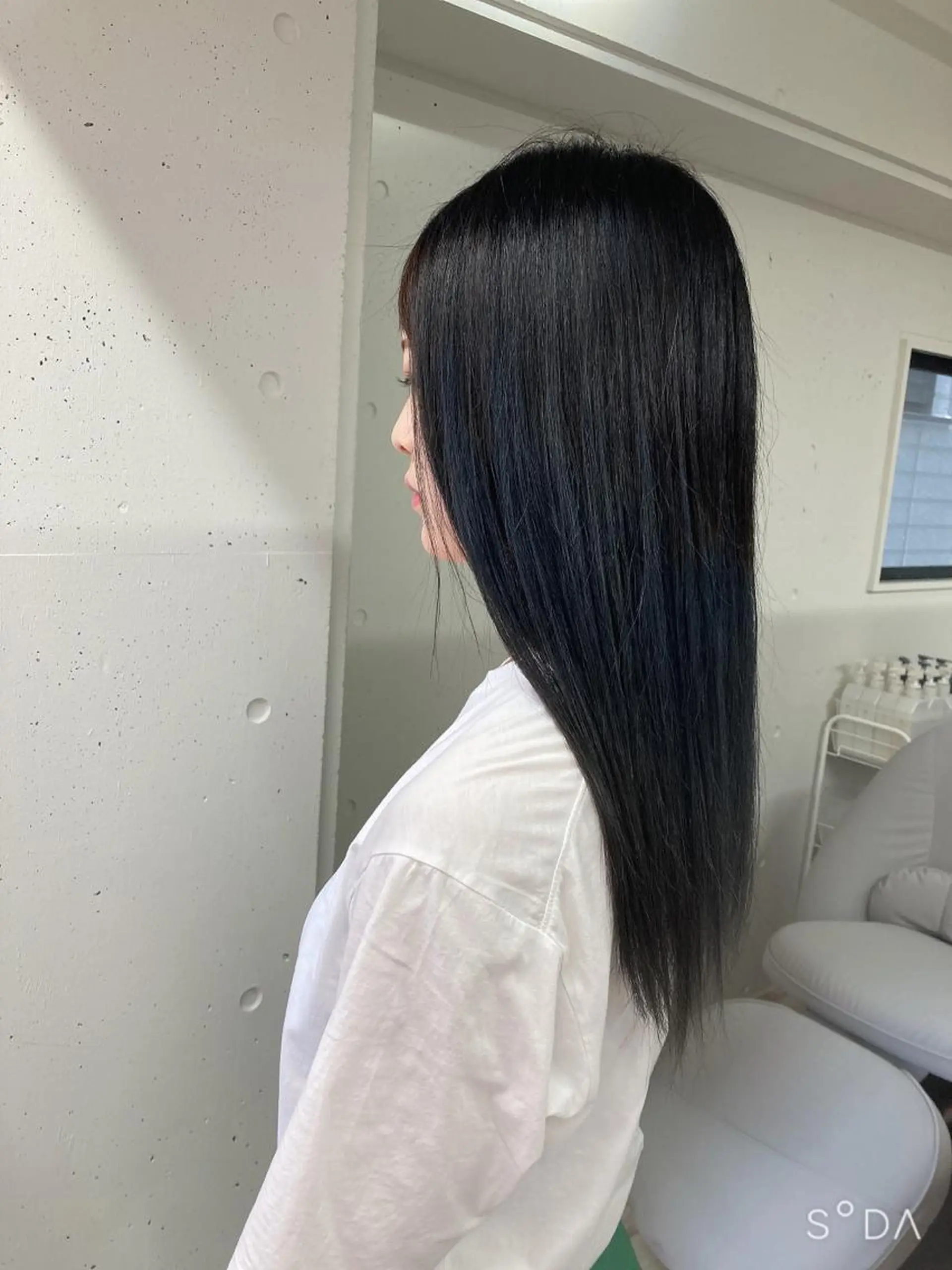 ロング カラー ブルーカラー グラデーションカラー カット ヘアカラー ミルミー美容室所属・🦄💒💓齎藤 七海子🦄💒💓のマツエク・マツパデザイン