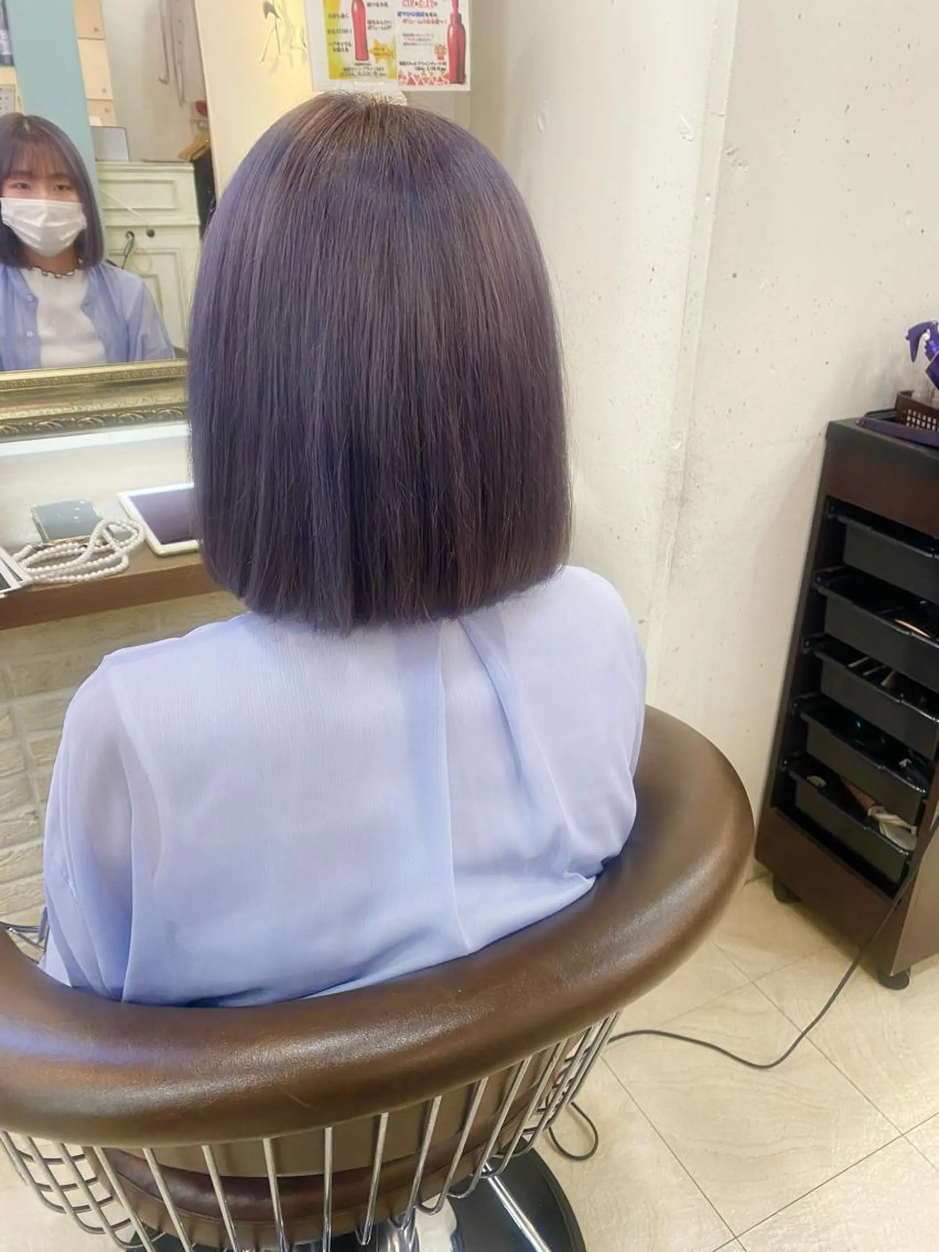 ショート カラー パーマ ヘアアレンジ kame🤍 韓国ヘア🇰🇷🖤のヘアスタイル