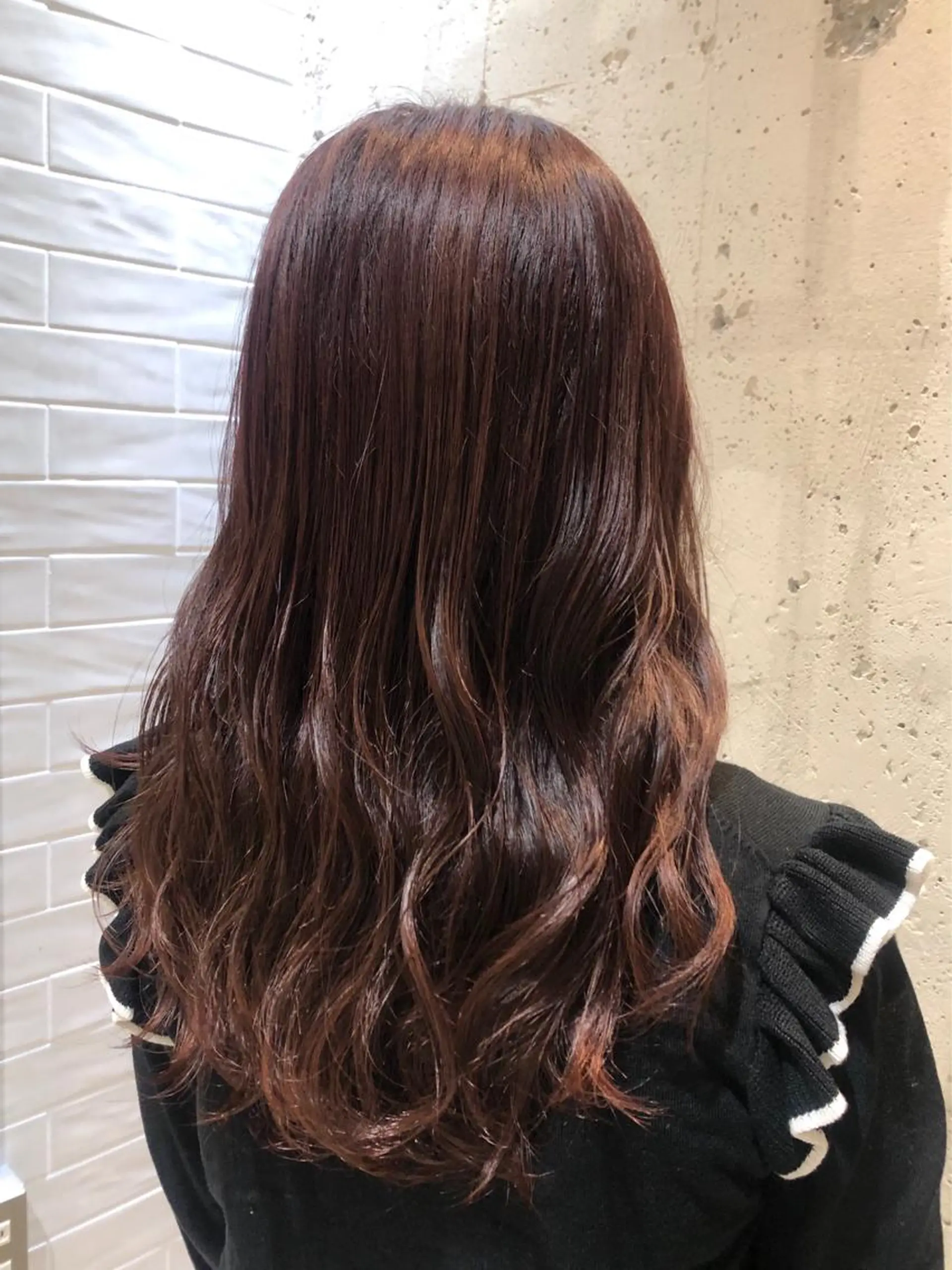 ロング カラー ピンクカラー tomoka 推しカラーのヘアスタイル