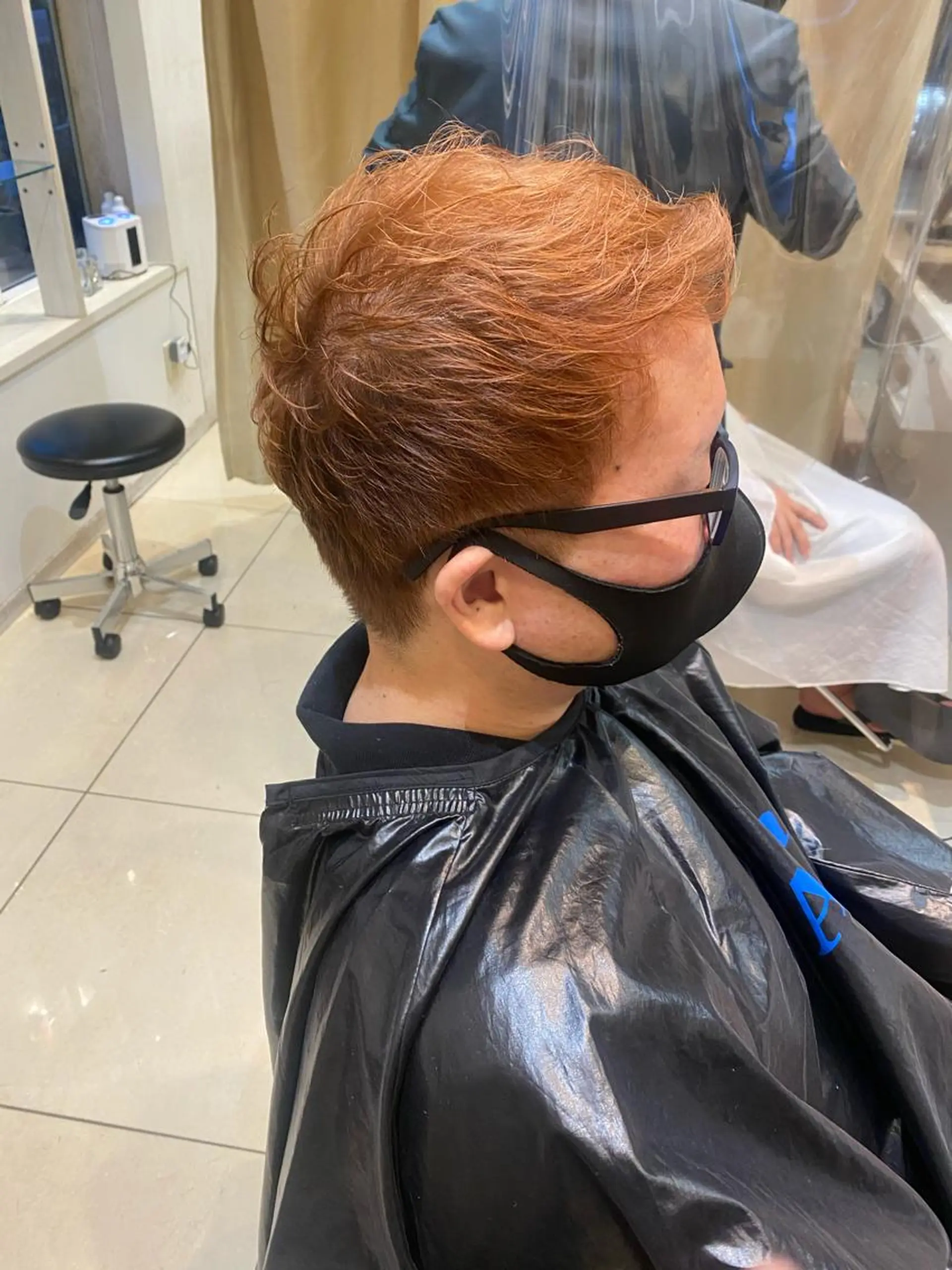 ショート カラー ベージュカラー オレンジ オレンジベージュ はだゆうき @hadadan08のヘアスタイル