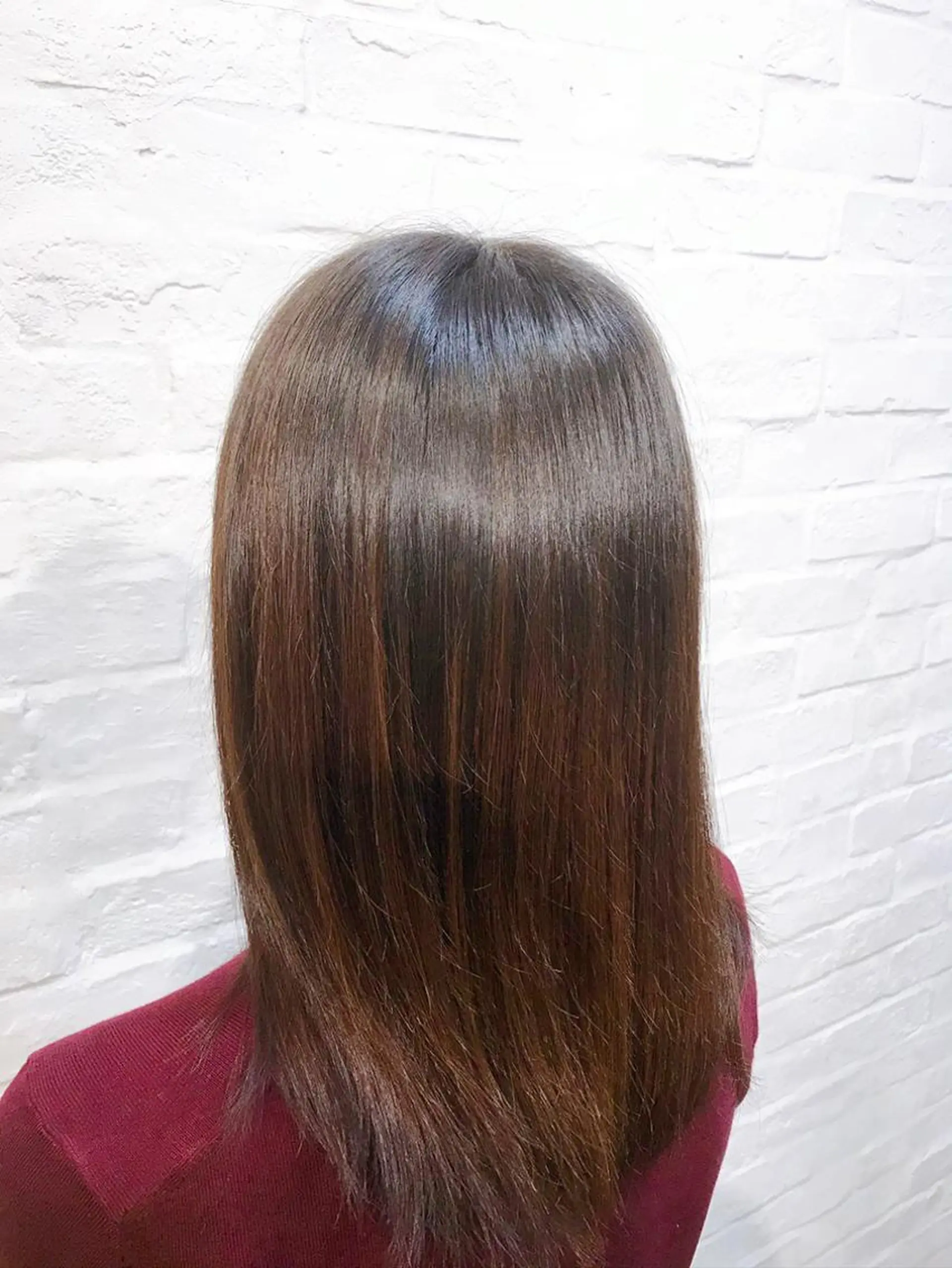 セミロング カラー アッシュ アッシュブラウン ブラウンカラー 透明感カラー トリートメント 透明感・ハイトーン・ 艶カラー/若林のヘアスタイル