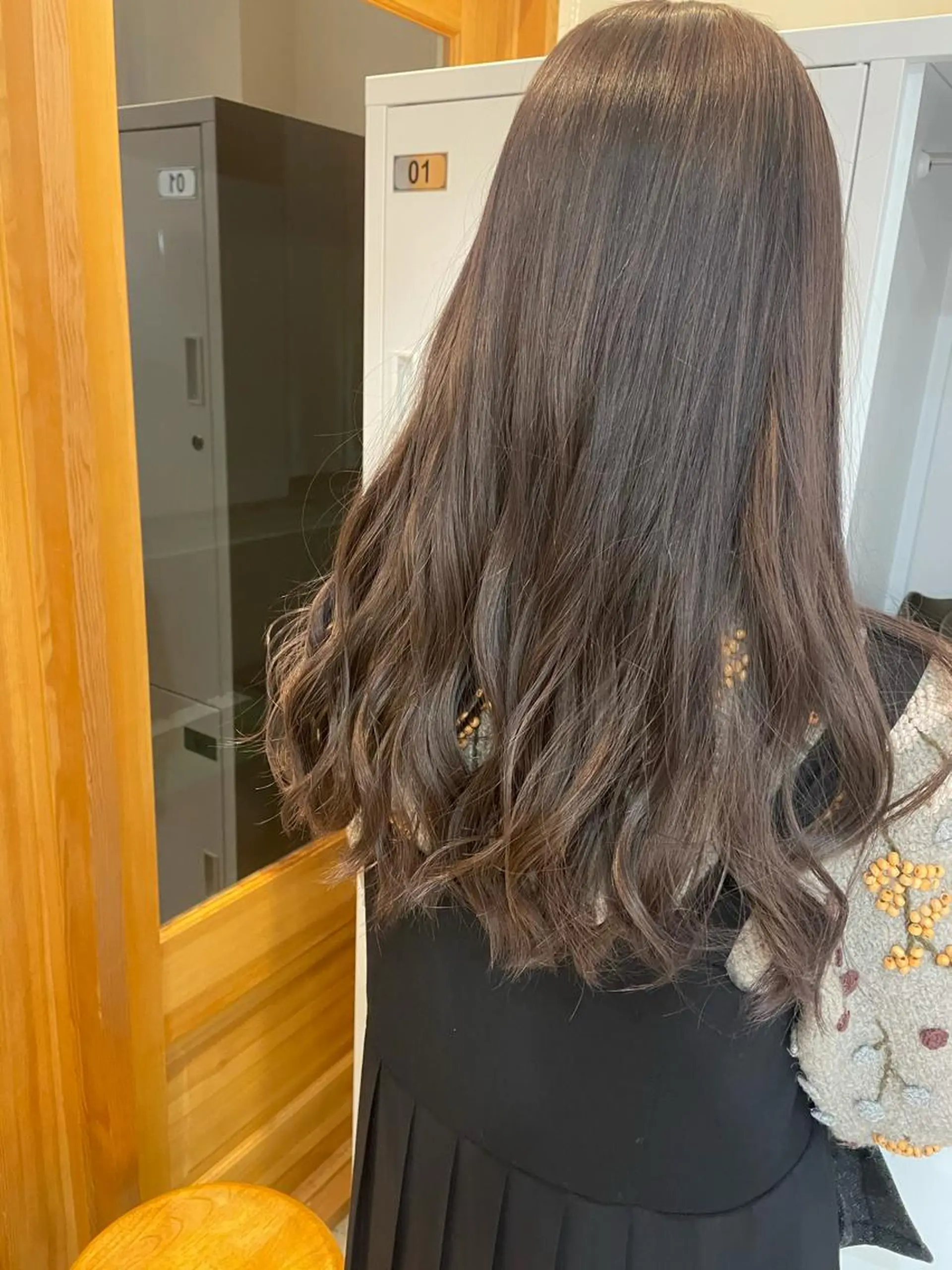 ロング カラー グレージュ ラベンダーカラー ラベンダーグレージュ ラベンダーグレー ヘアカラー 中目黒🌼 🌼ハナのヘアスタイル