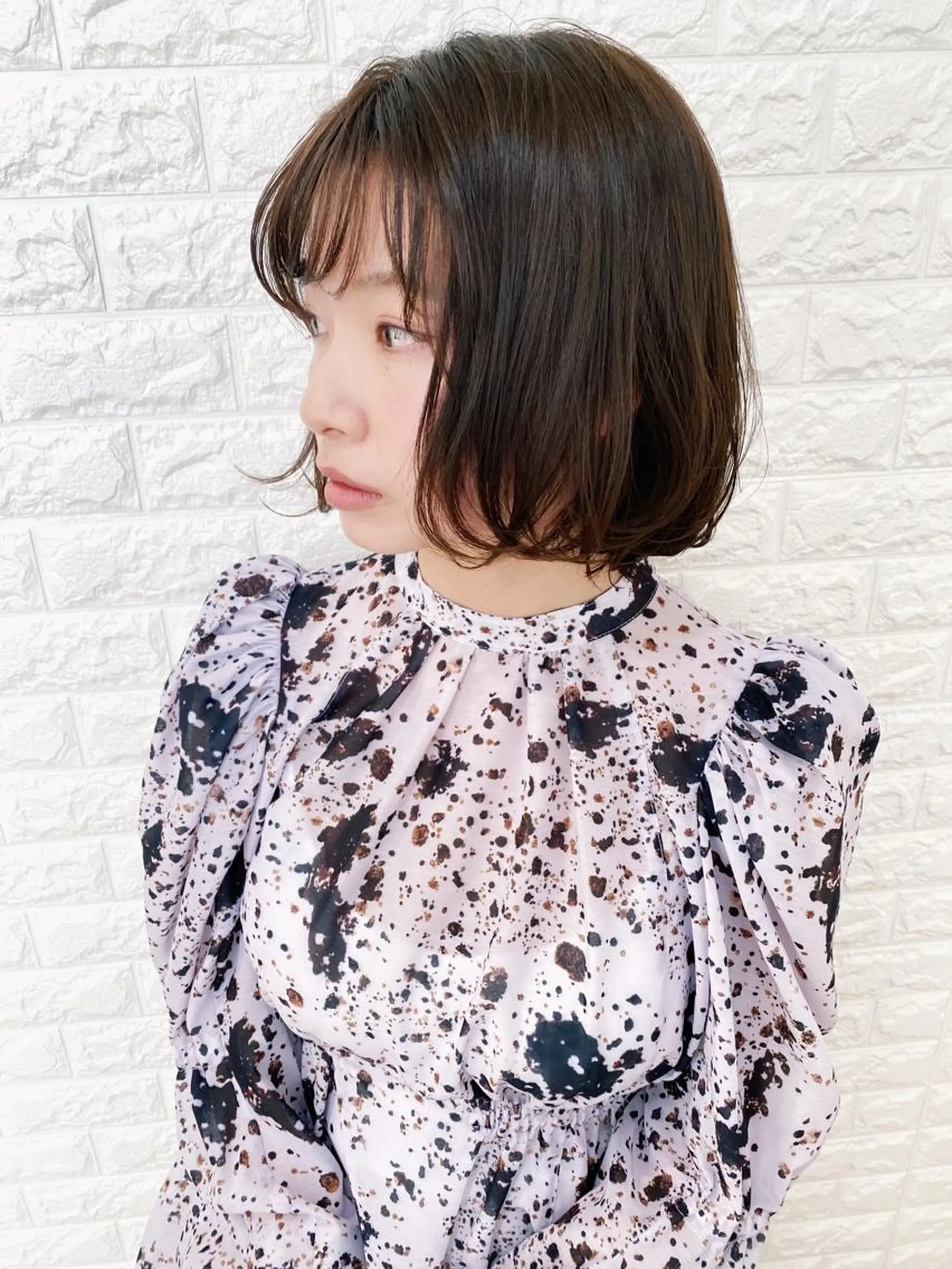 ショート ボブ ヘアカラー トリートメント 高木 麻知子のヘアスタイル