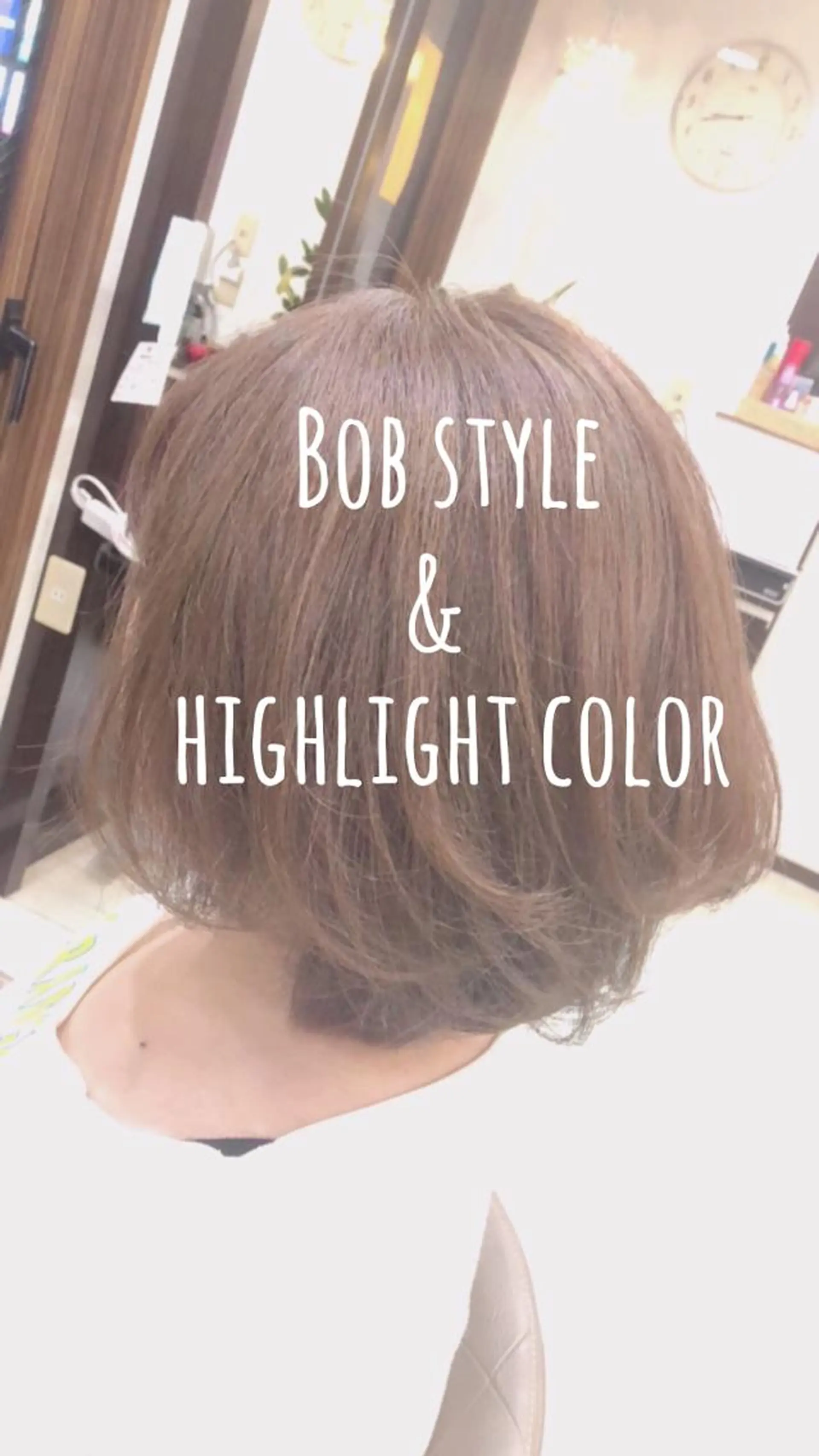 ショート カラー ハイライトカラー ボブ ハイライト レイヤーカット 永沼 真依のヘアスタイル