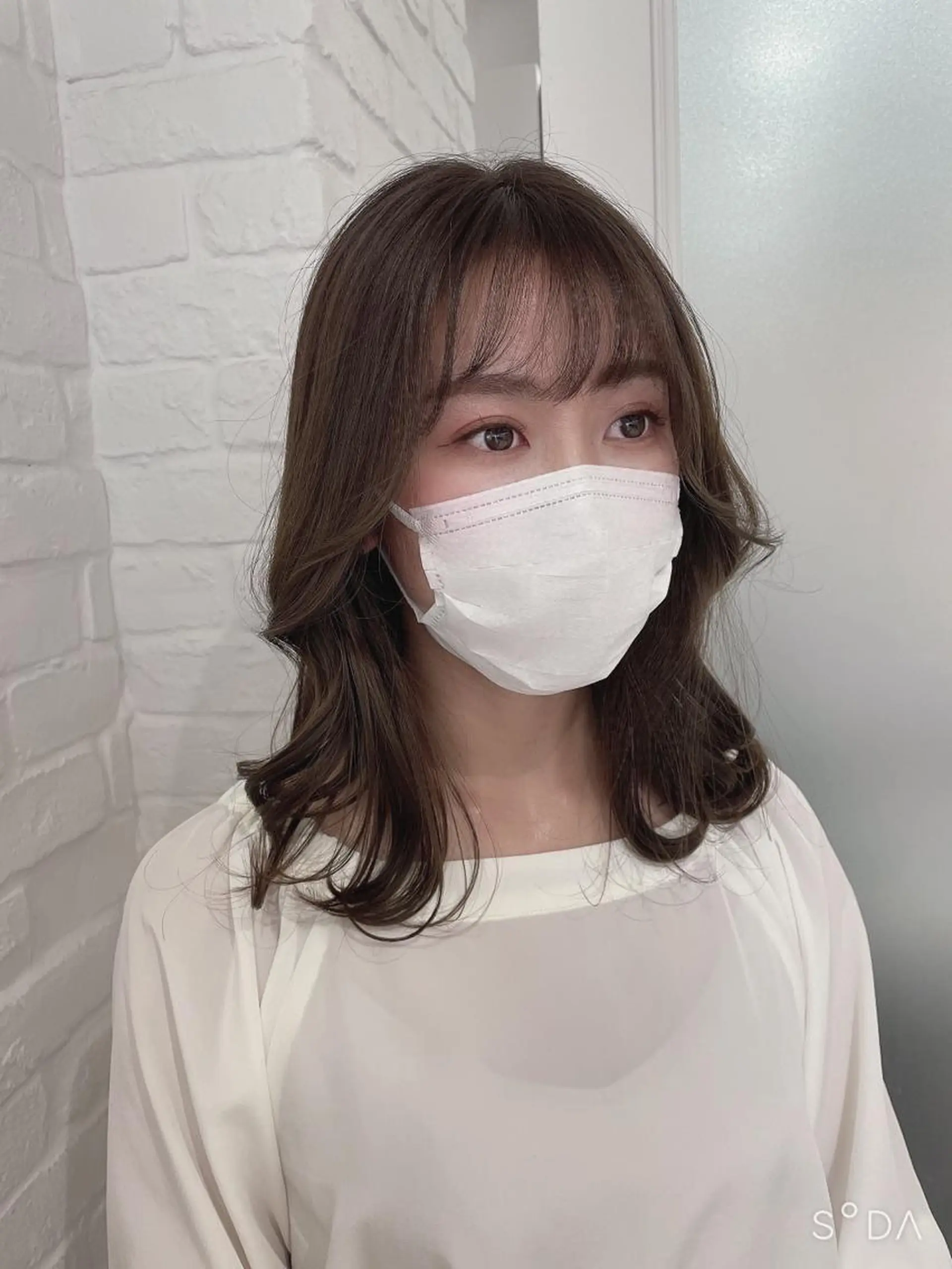 ミディアム くびれヘア 韓国風ヘア カット ヘアカラー 最新韓国本場ヘア 🇰🇷榎本明日香のヘアスタイル